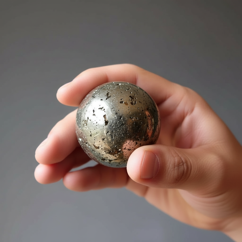 Pyrite Sphere Gold Rush to Riches Cluster Crystal Ball