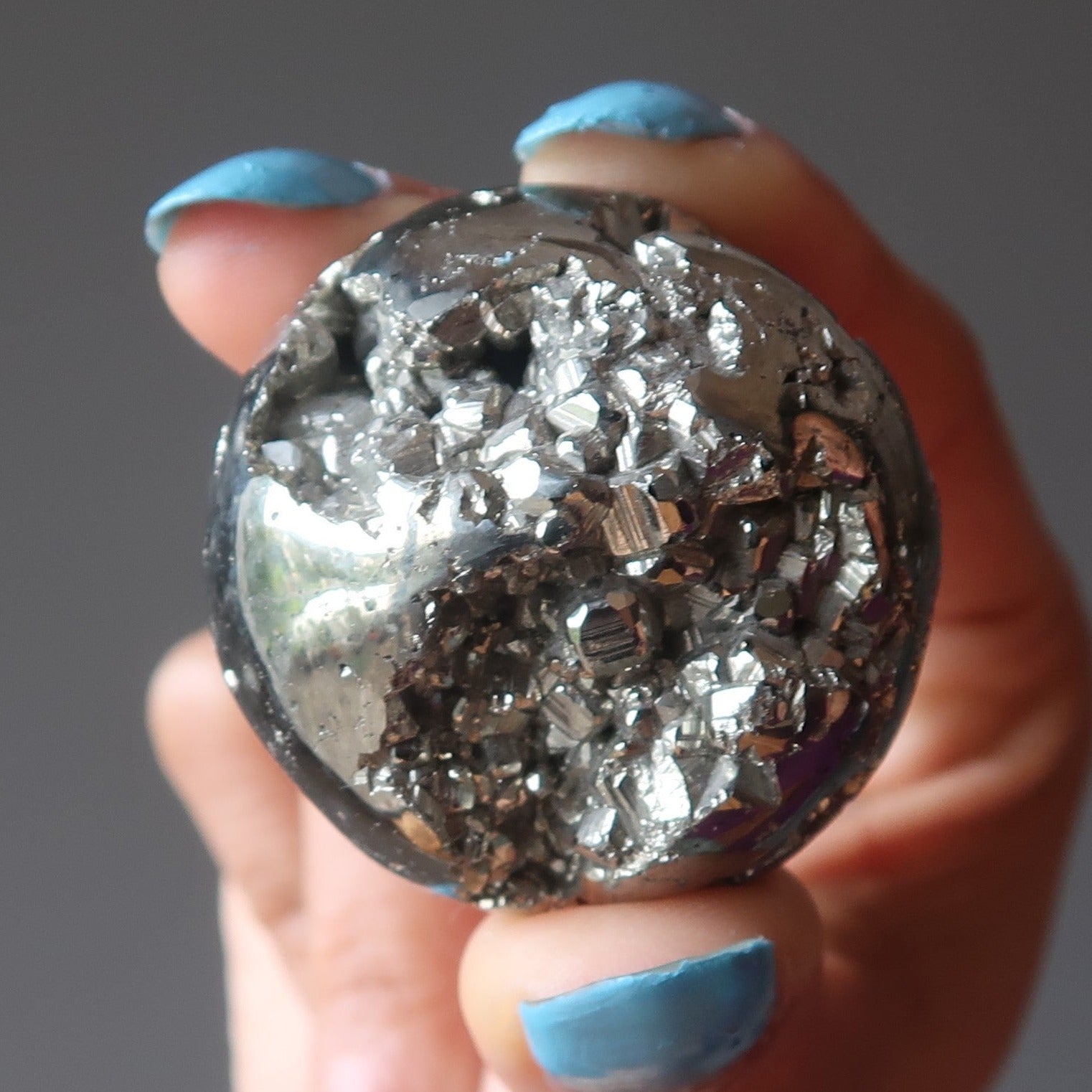 Pyrite Sphere Gold Rush to Riches Cluster Crystal Ball