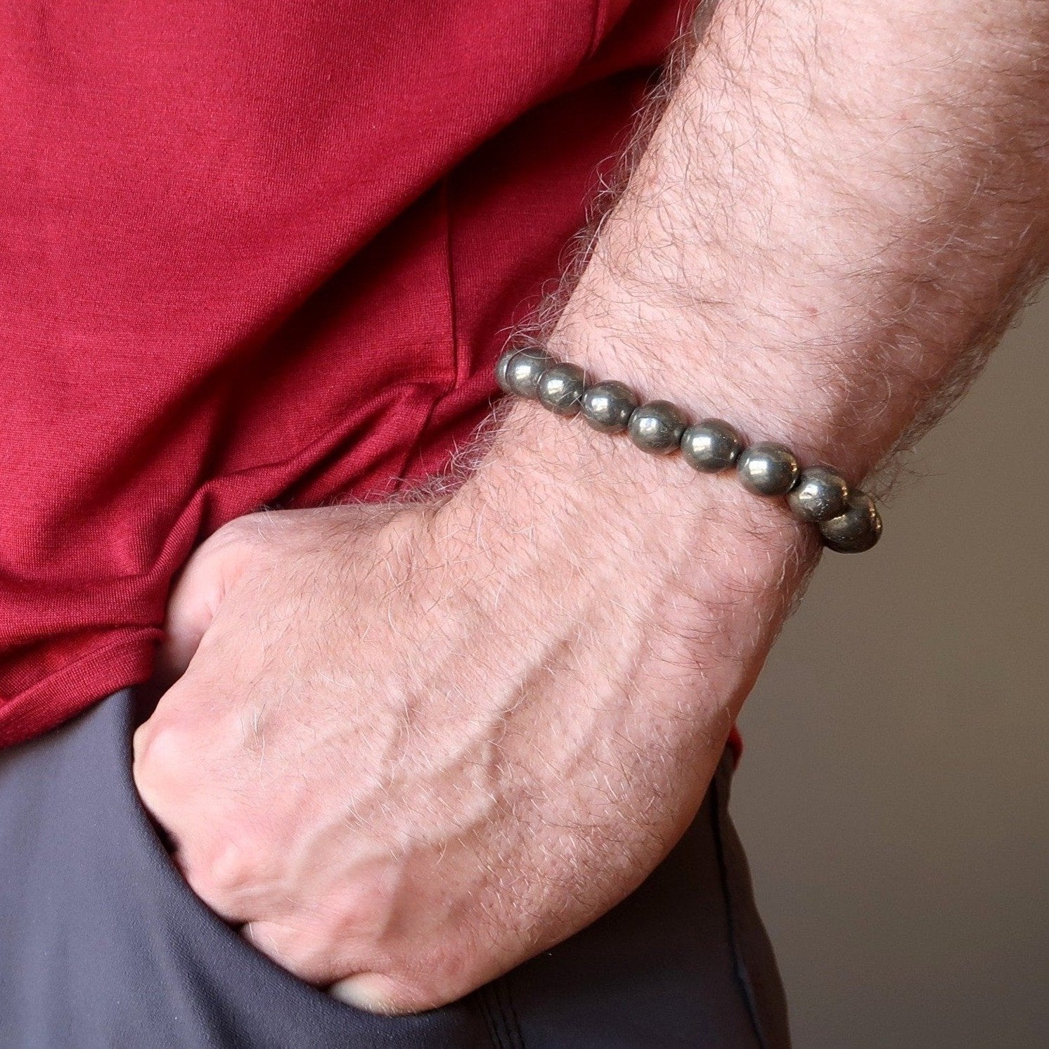 Pyrit-Armband Goldrausch Reichtum Geldstein