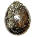 Œuf de pyrite prospérité dorée, amas de cristaux étincelants