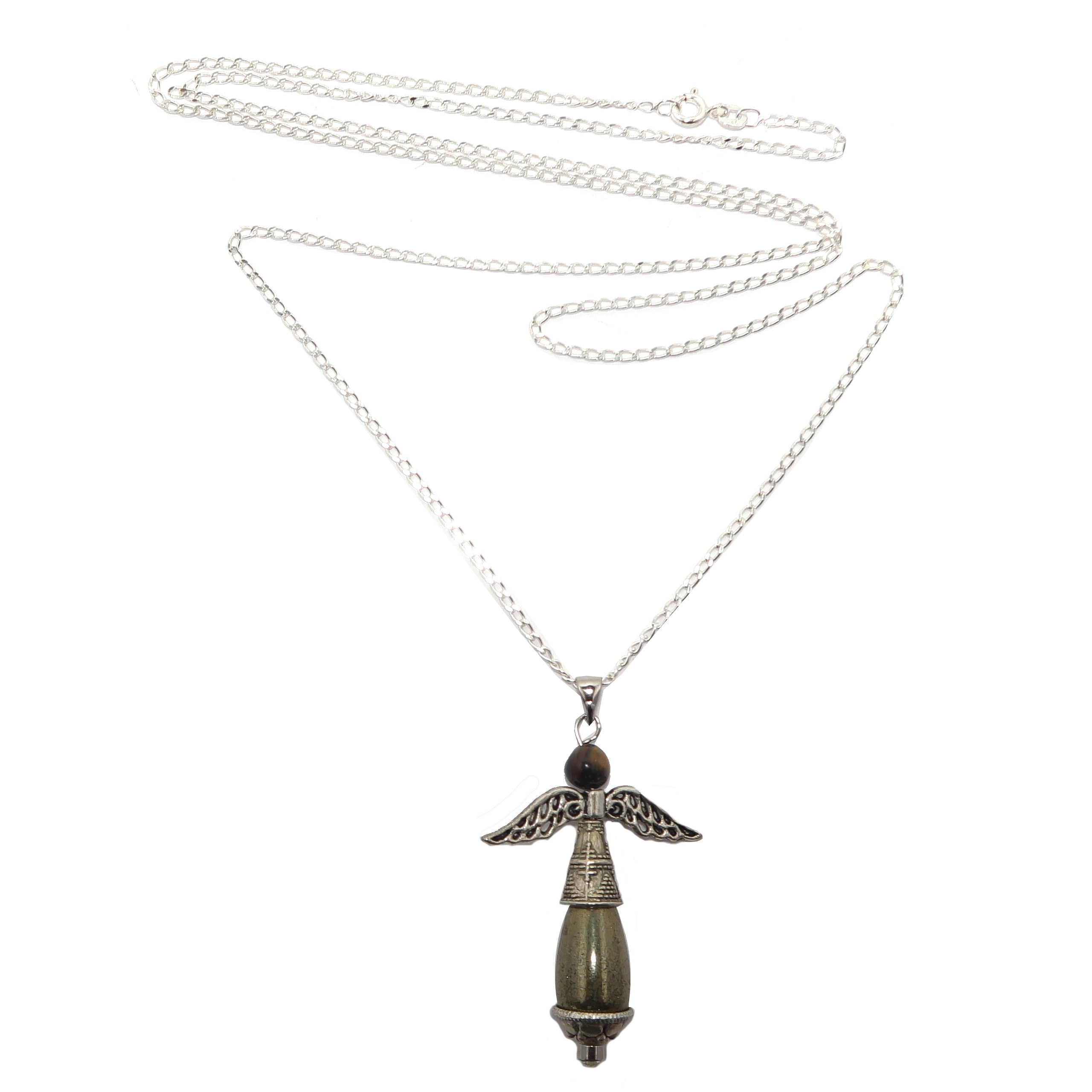 Pyrite Necklace Radiant Gold Angel Gemstone Gift