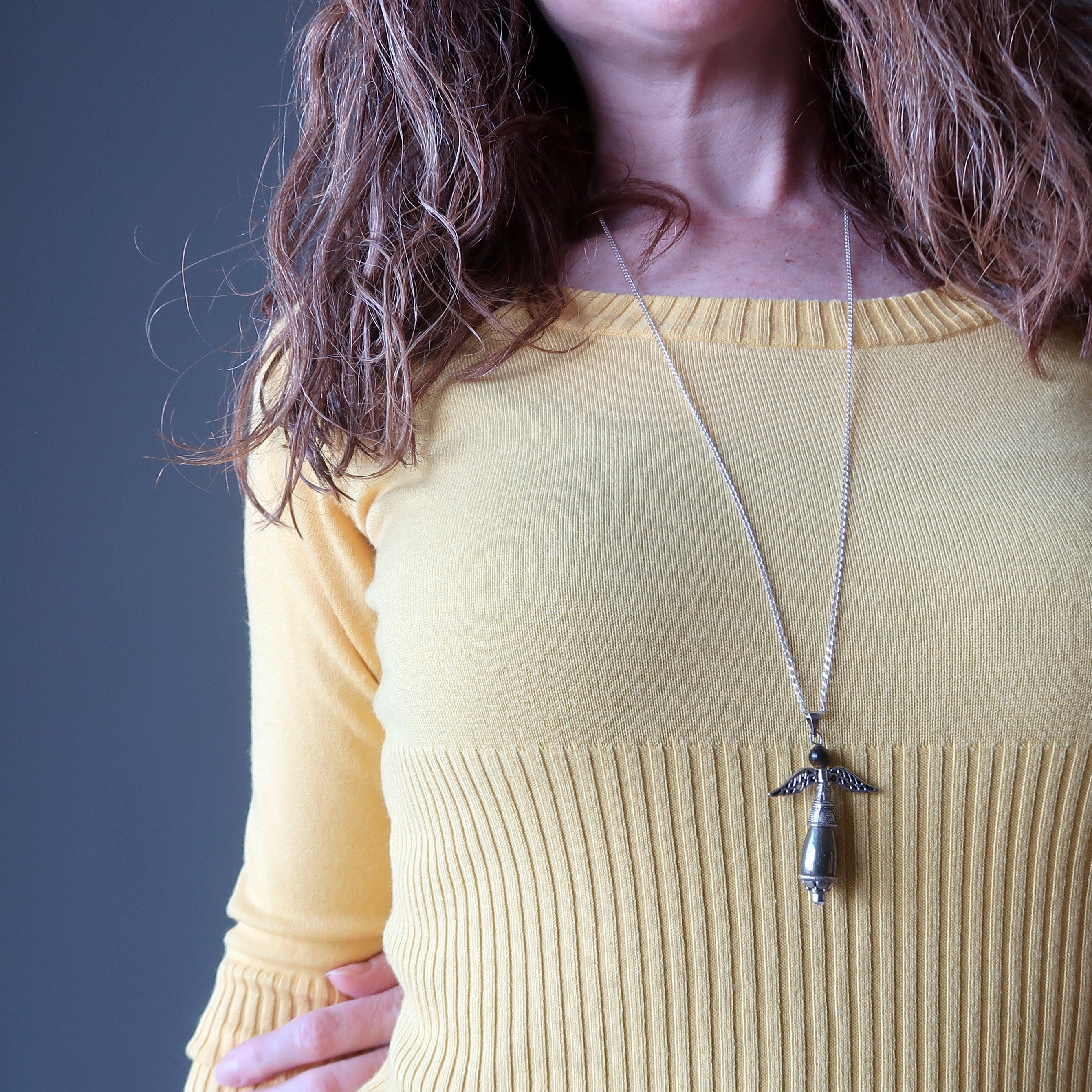 Pyrite Necklace Radiant Gold Angel Gemstone Gift