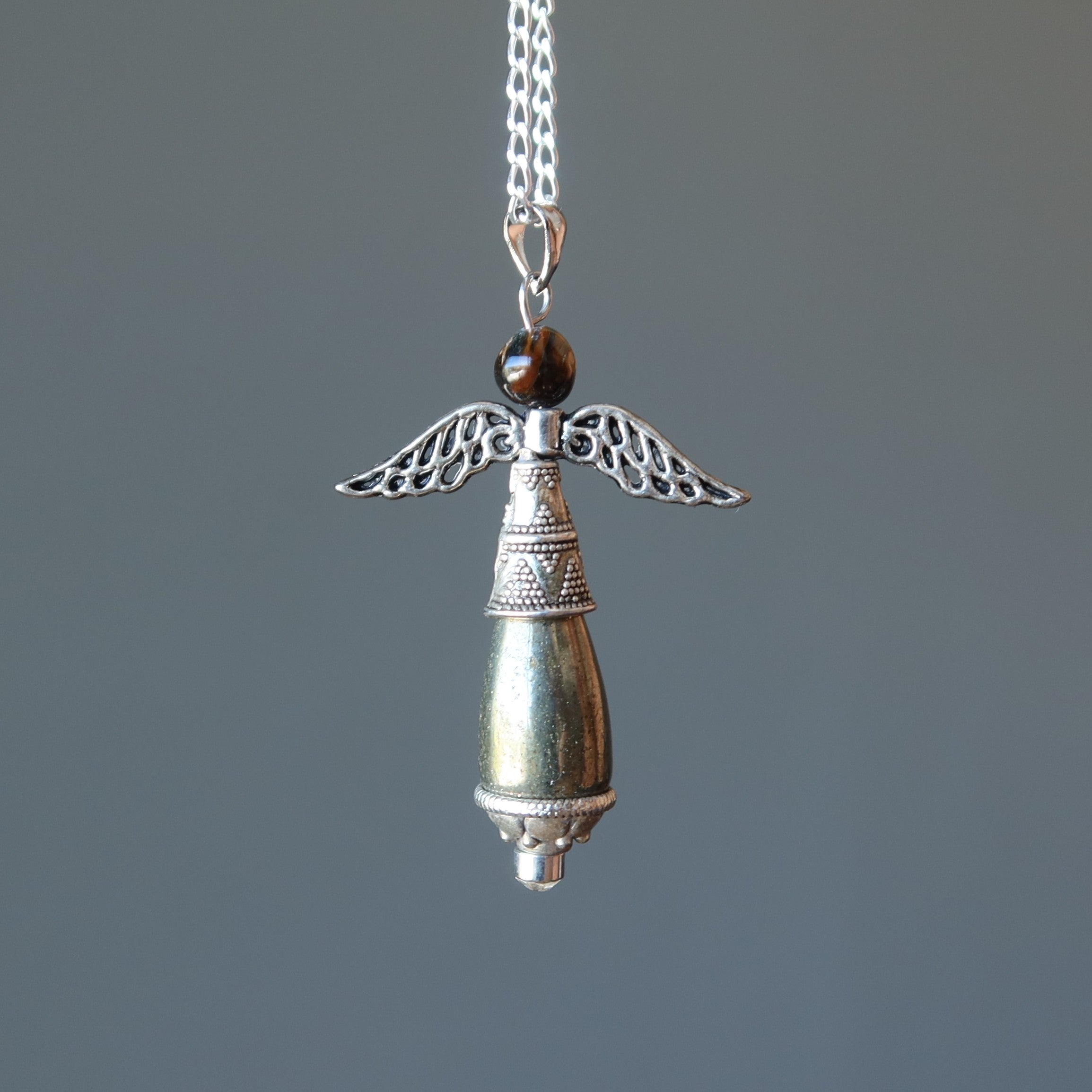 Pyrite Necklace Radiant Gold Angel Gemstone Gift