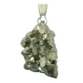 Pyrite Pendant Grand Gold Cluster Lucky Stone Silver