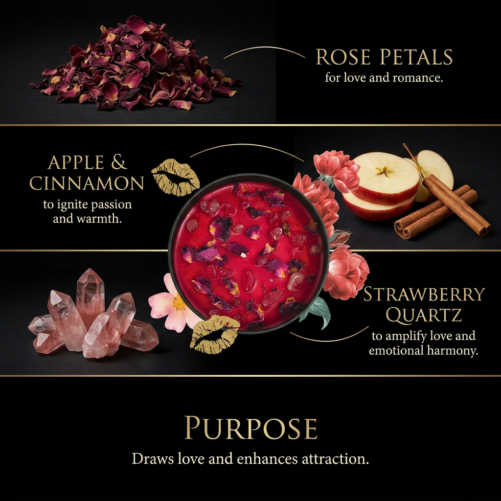 Bougie Amour et Attraction — Manifestation Romantique 227 g
