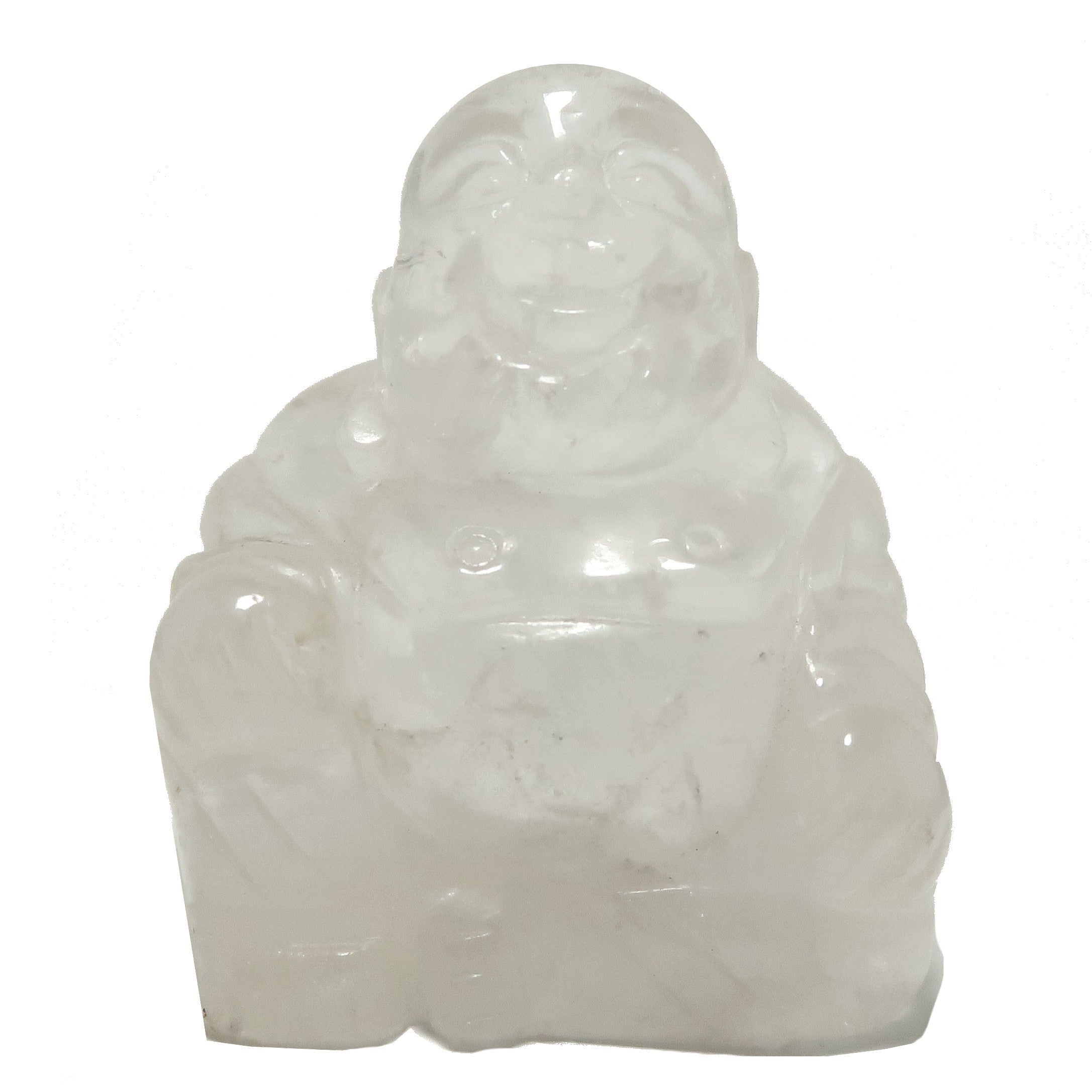 Clear Quartz Laughing Buddha Joy of Life