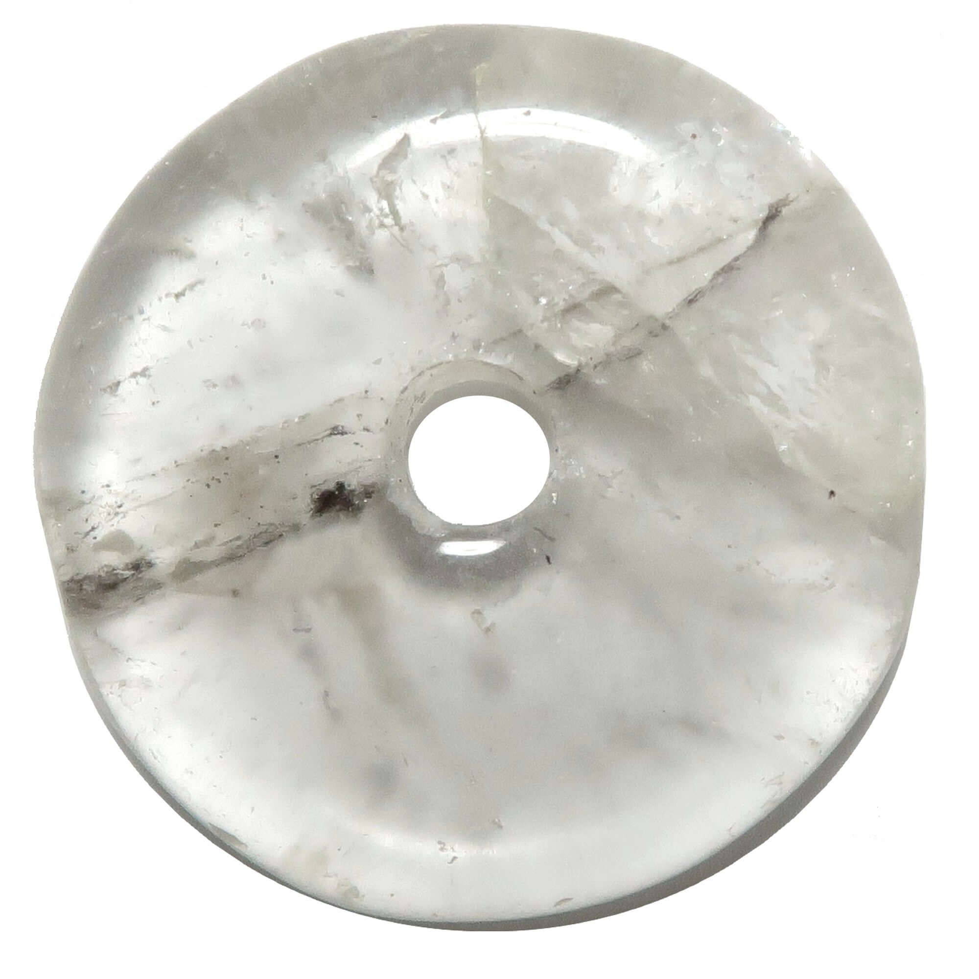 Clear Quartz Gemstone Donut Wounded Warrior