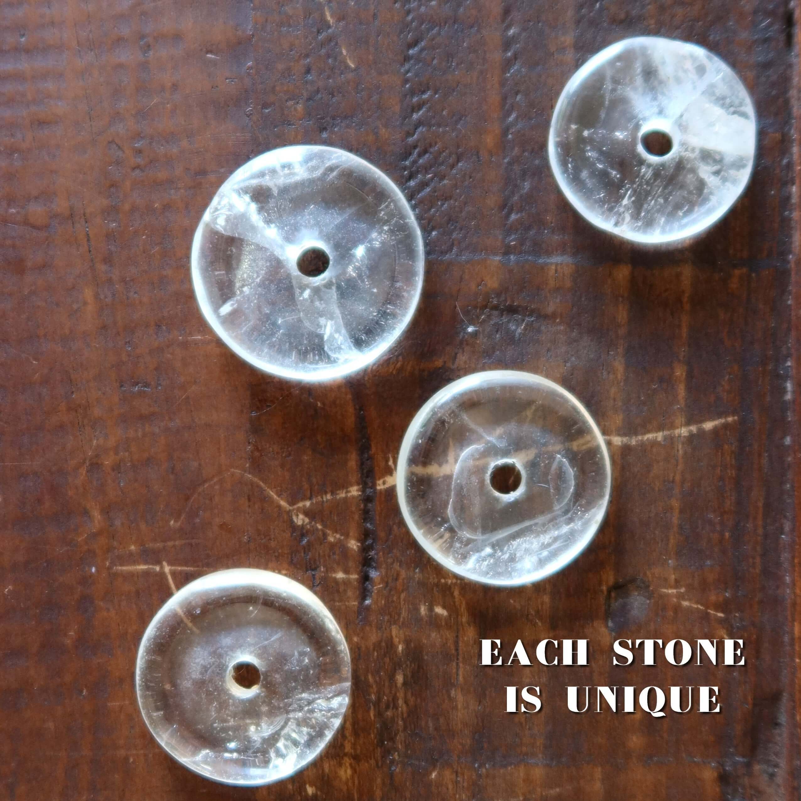 Clear Quartz Gemstone Donut Wounded Warrior