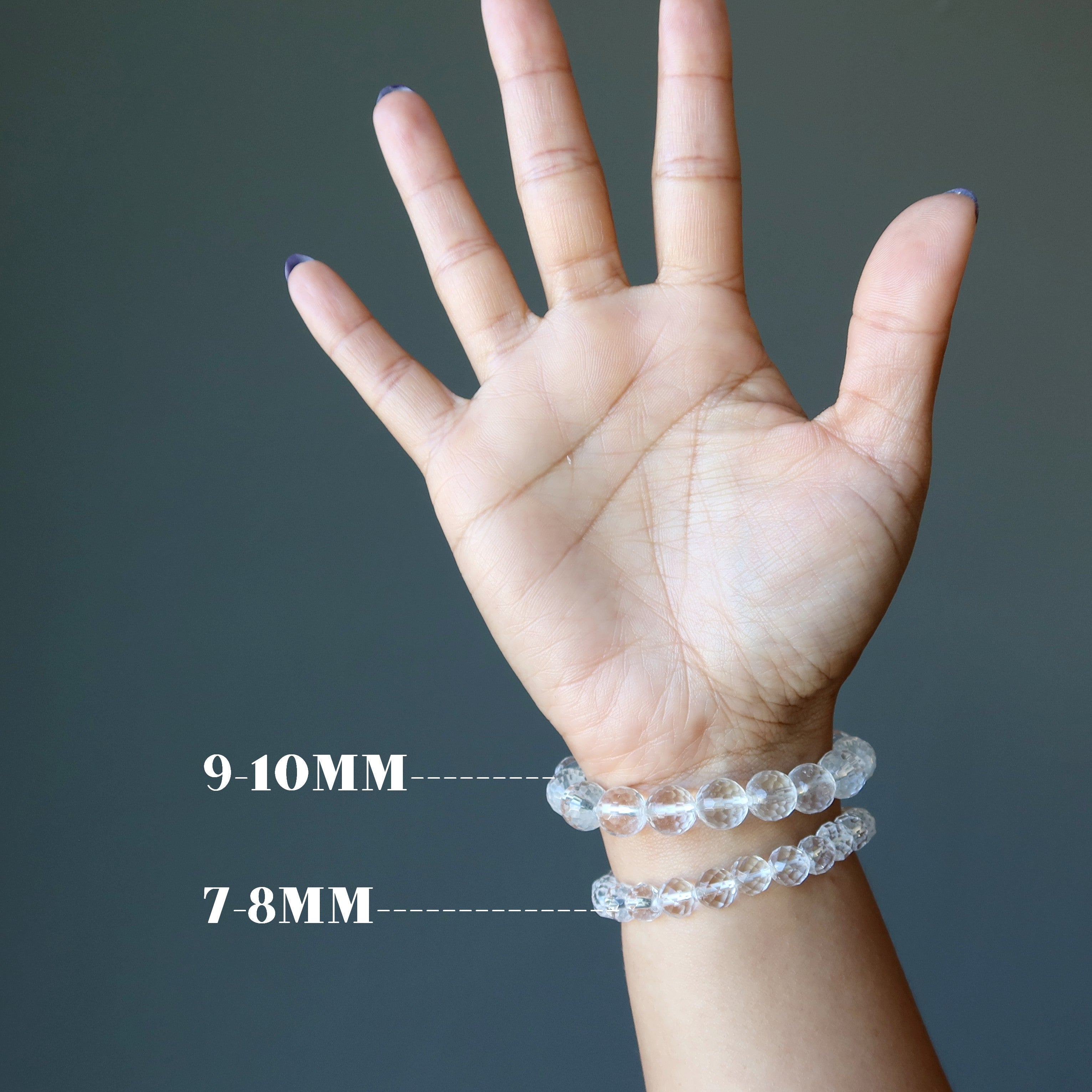 Klarquarz Armband facettierte Perlen Feinkristall Heilung