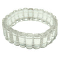 Bracelet de Perles Rectangulaires en Quartz Clair - Maître Guérisseur de Cristal