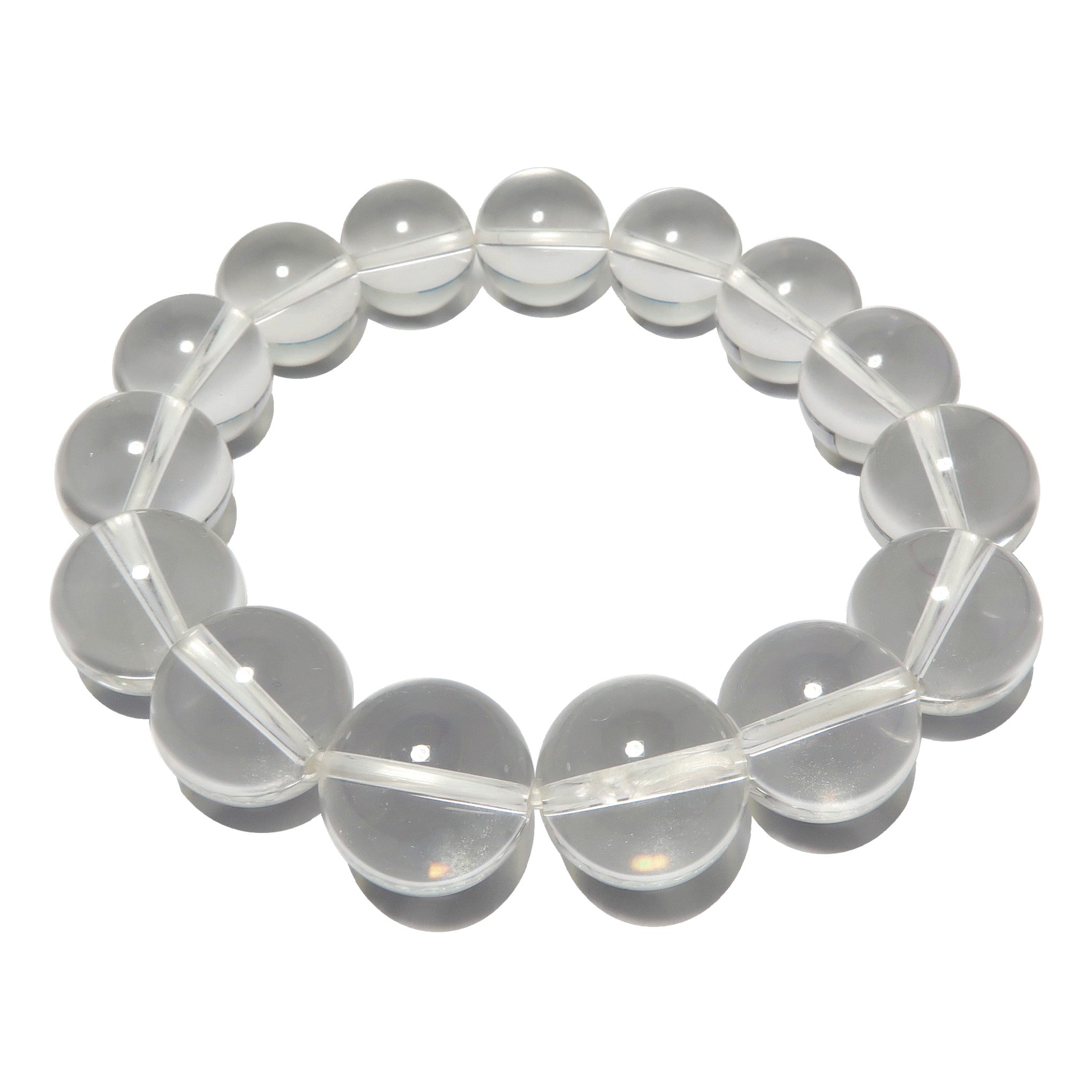 Armband aus klaren Quarzkristallperlen Meisterheiler Visionen