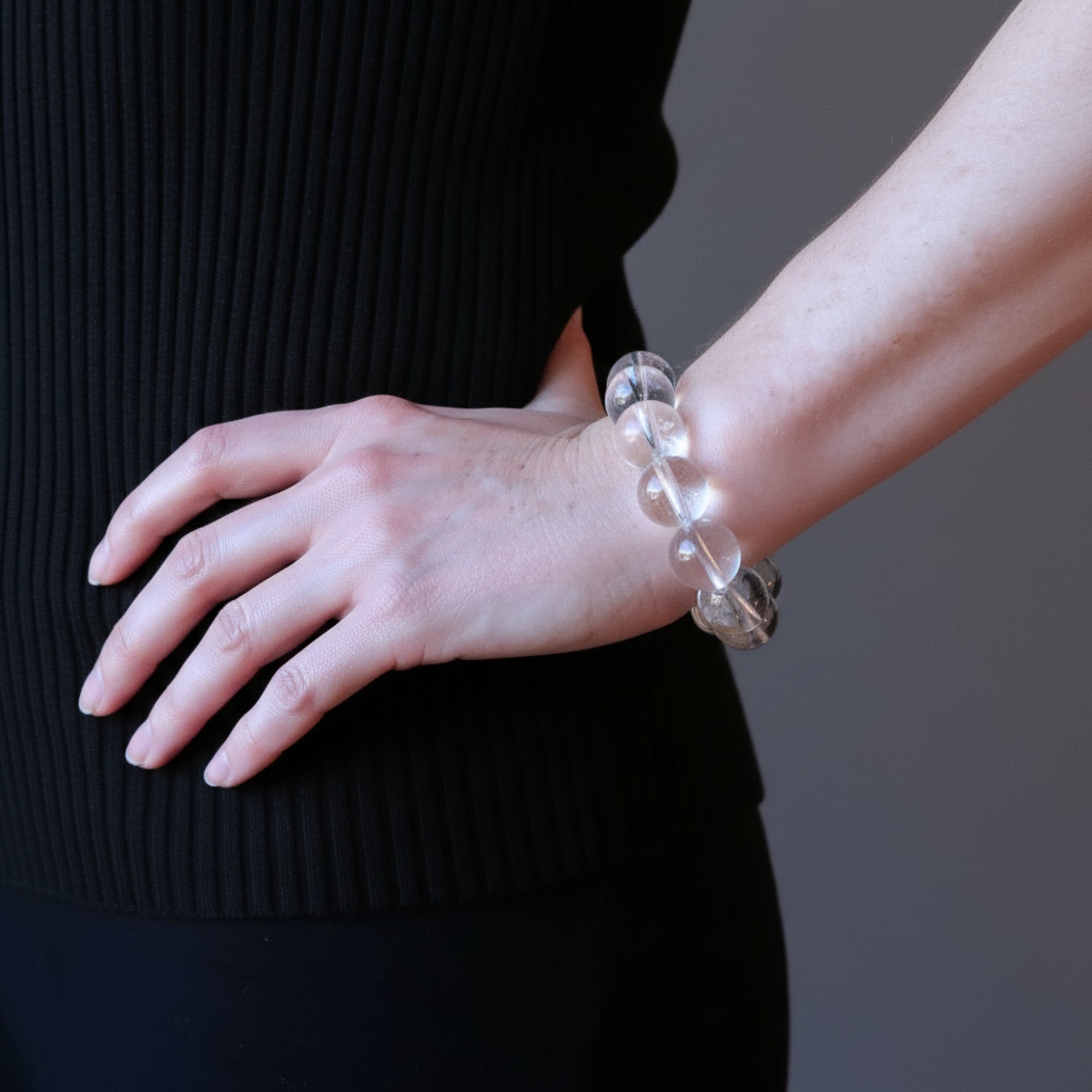 Clear Quartz Bracelet Crystal Beads Master Healer Visions