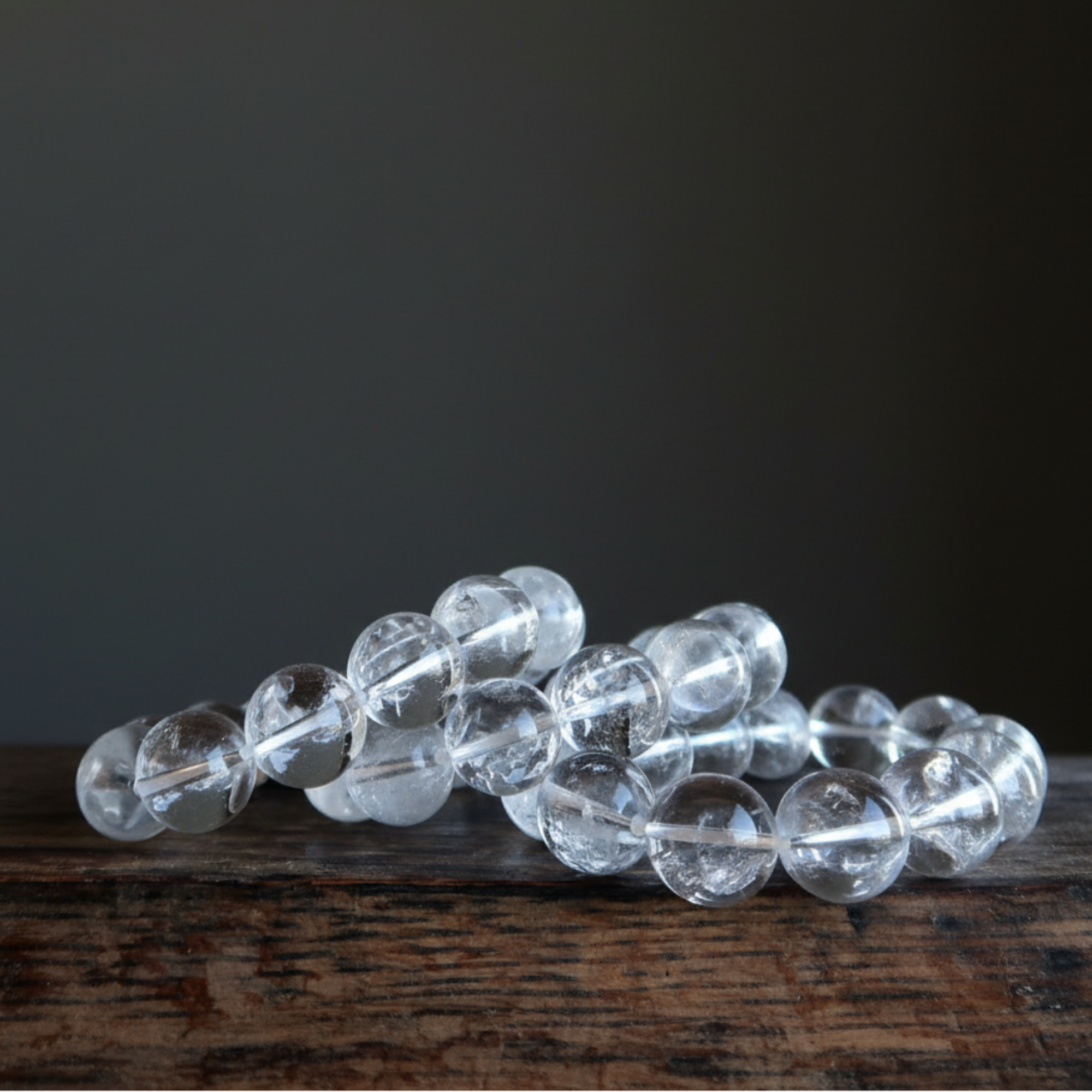 Clear Quartz Bracelet Crystal Beads Master Healer Visions