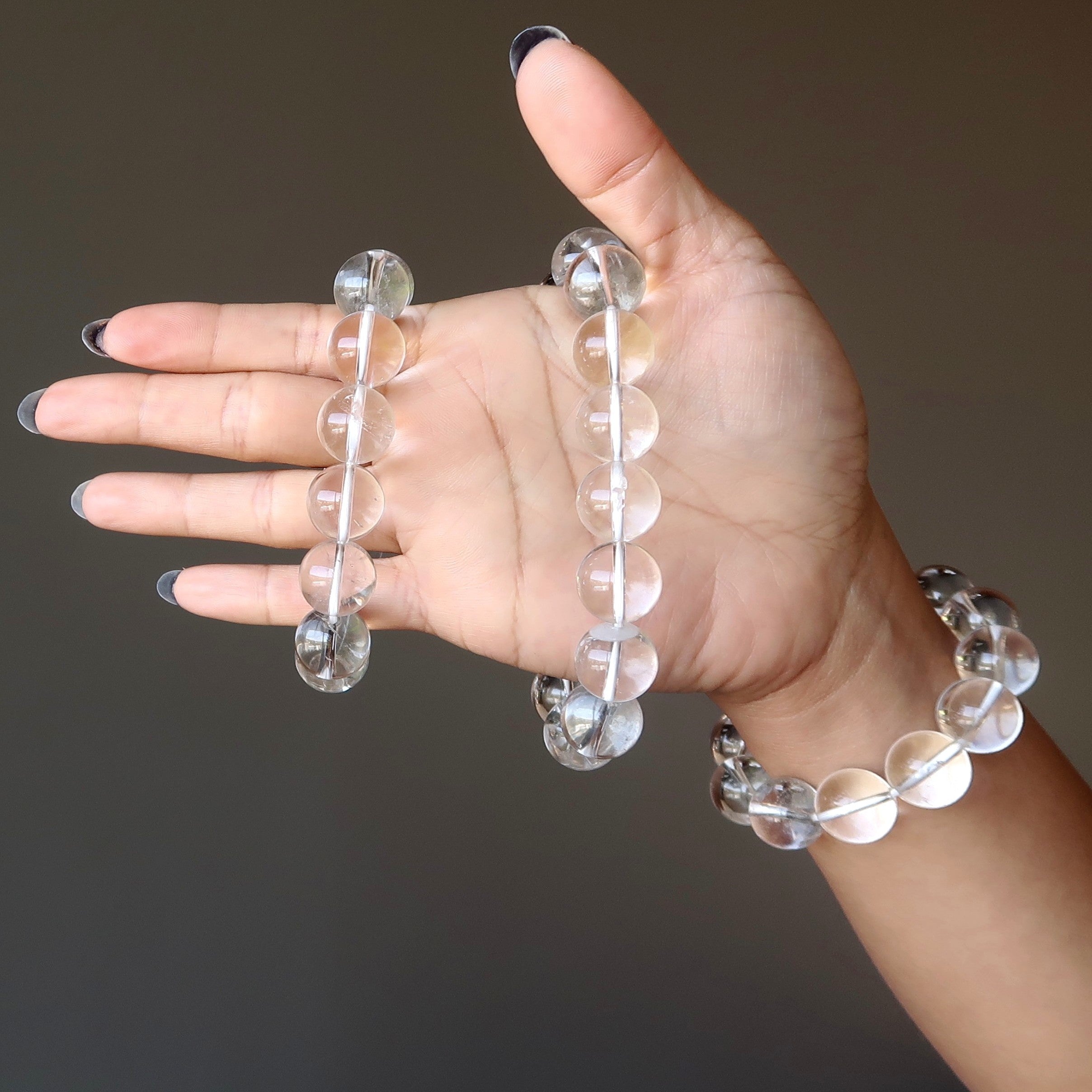 Clear Quartz Bracelet Crystal Beads Master Healer Visions
