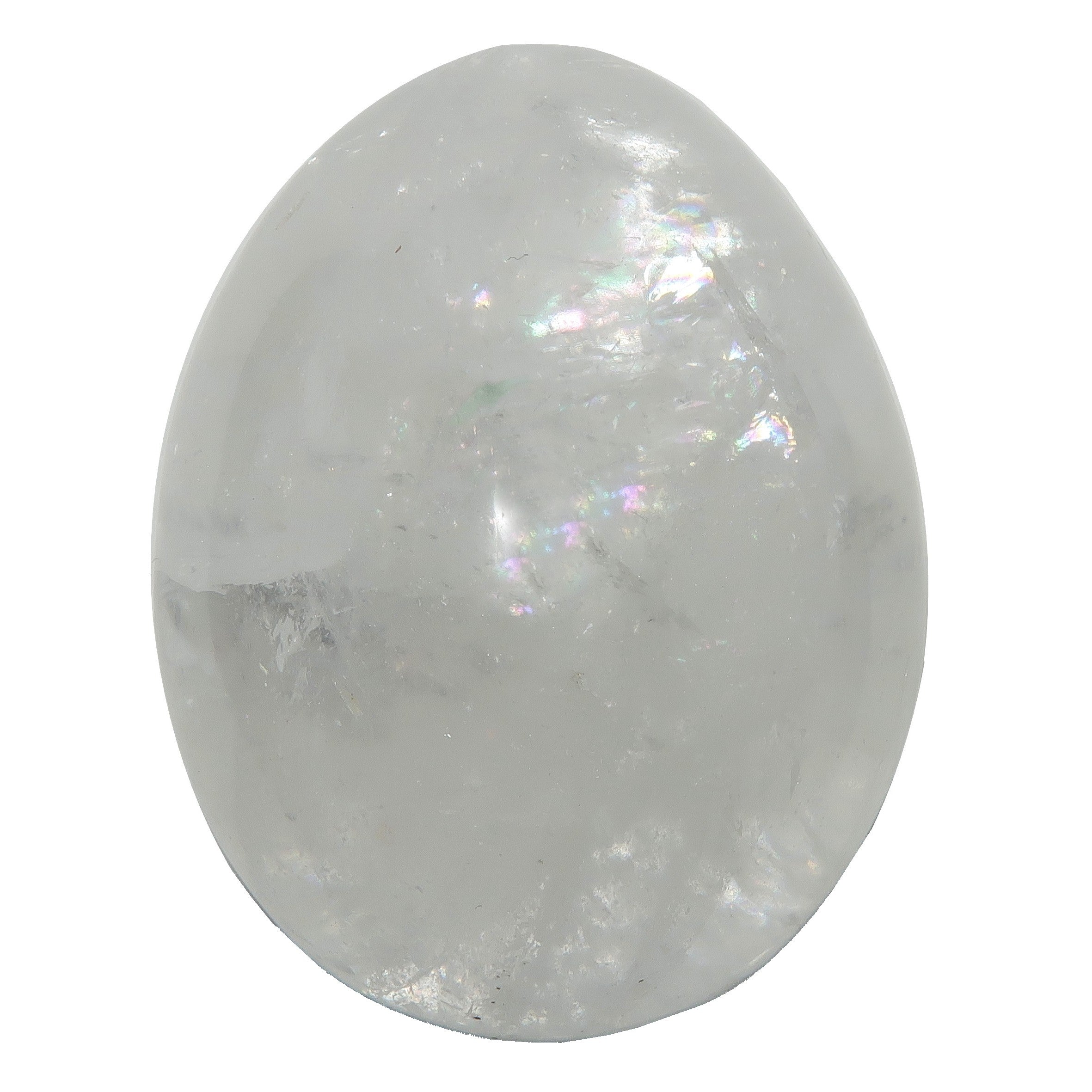 Clear Rainbow Quartz Egg Miracle of Life Creation Crystal Stone
