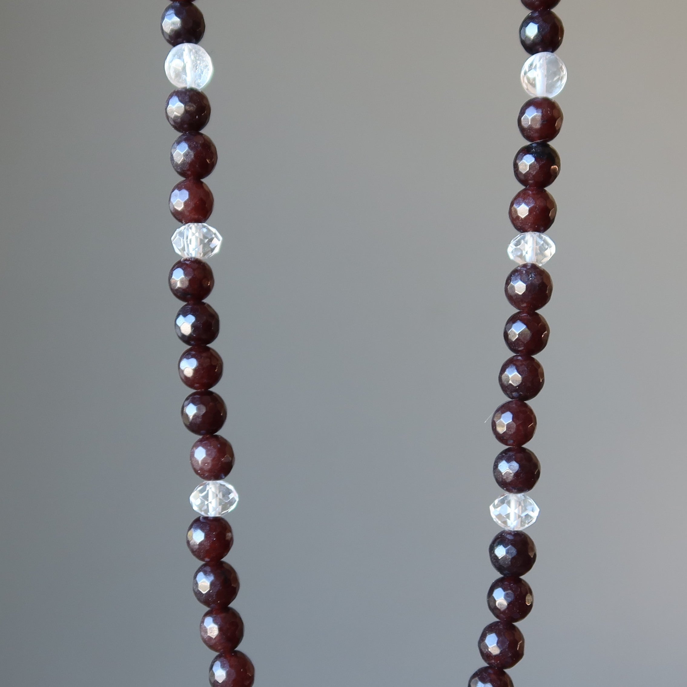 Clear Quartz Necklace Merkaba Star Chalcedony