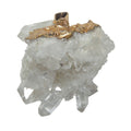 Clear Quartz Pendant Crystal Cluster Energy Gold