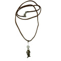 Collier en quartz clair, pendentif cœur en arête de poisson, gemme de créateur