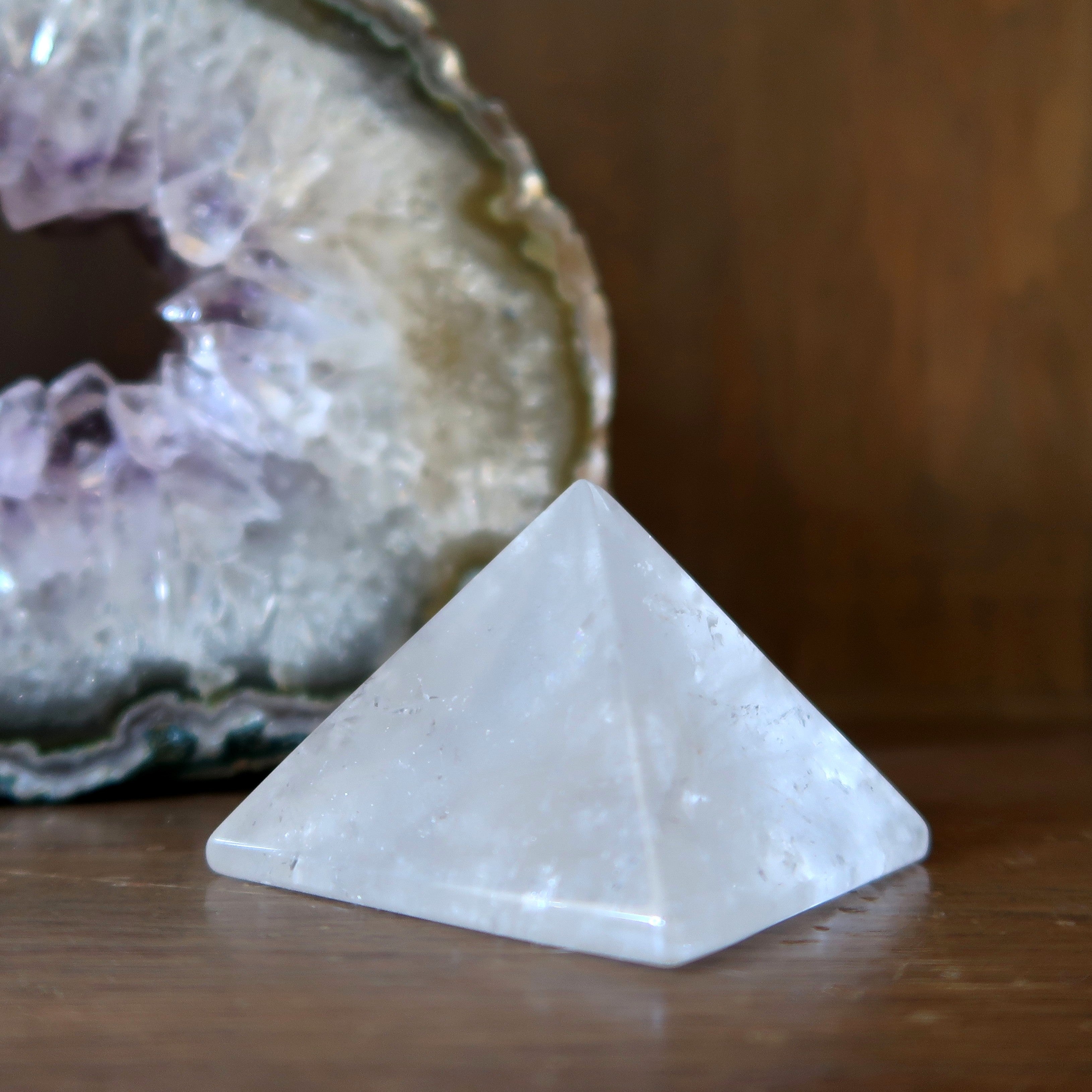 Clear Quartz Pyramid Crystal Past Present Future