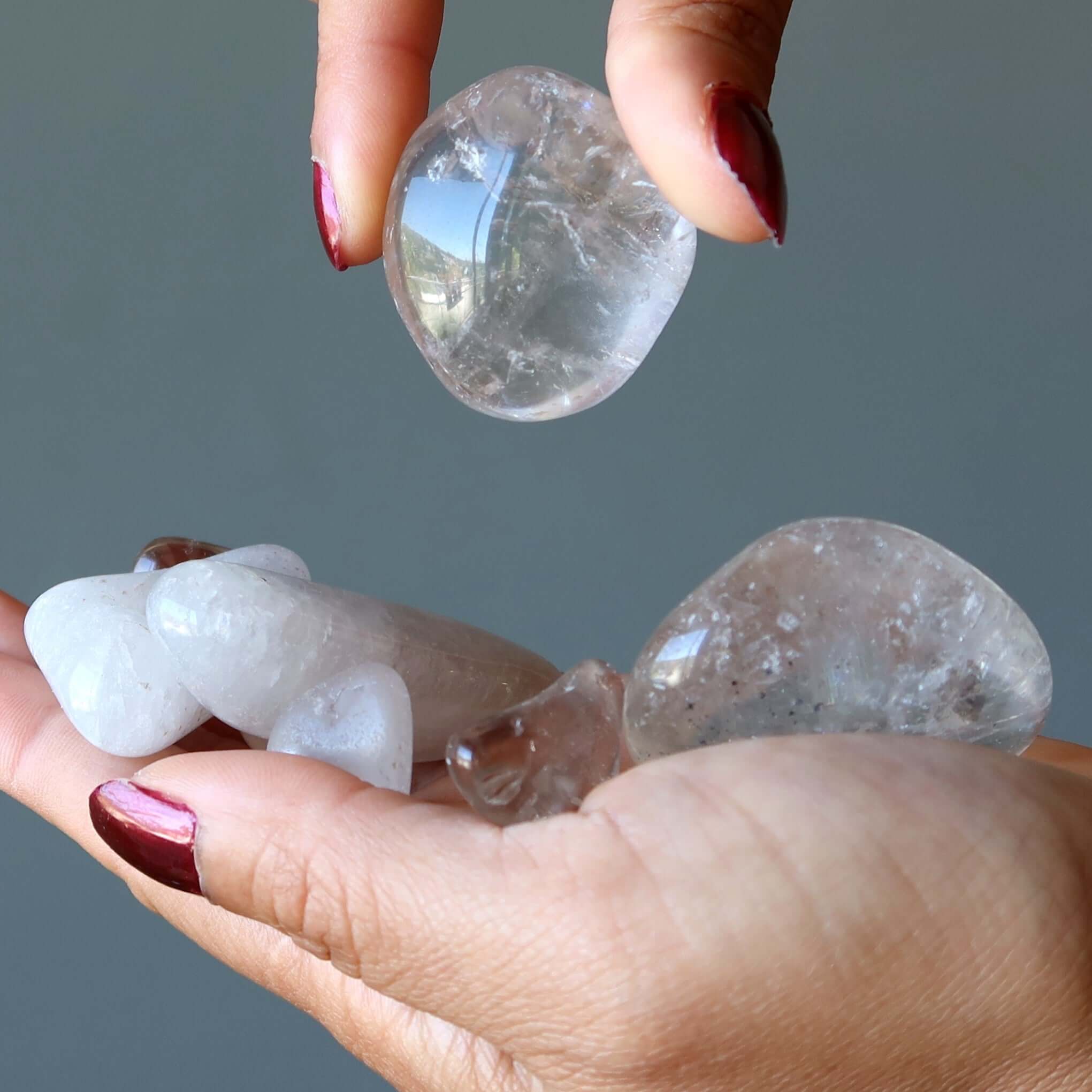 Clear Quartz Tumbled Stone I Do Everything Crystal