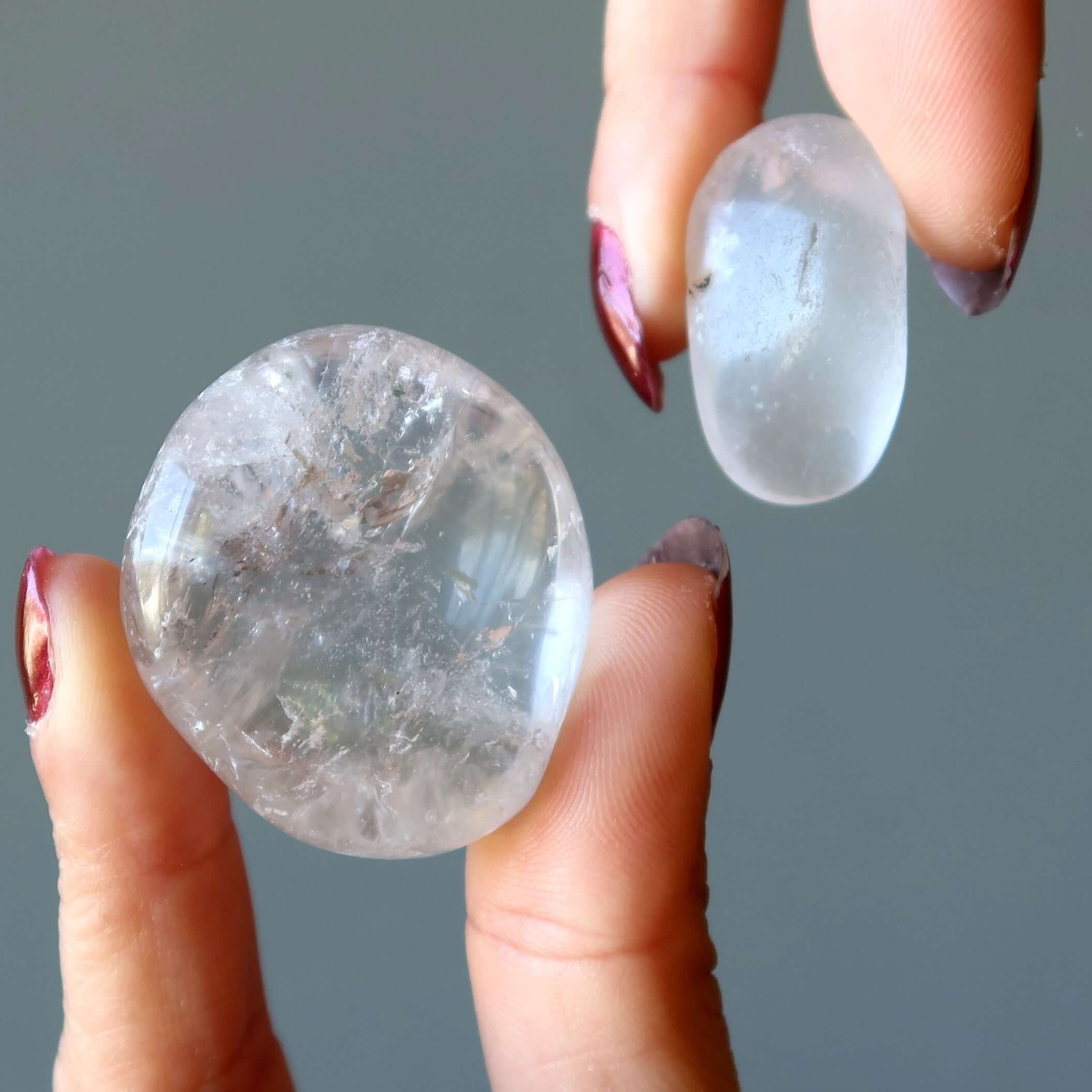 Clear Quartz Tumbled Stone I Do Everything Crystal