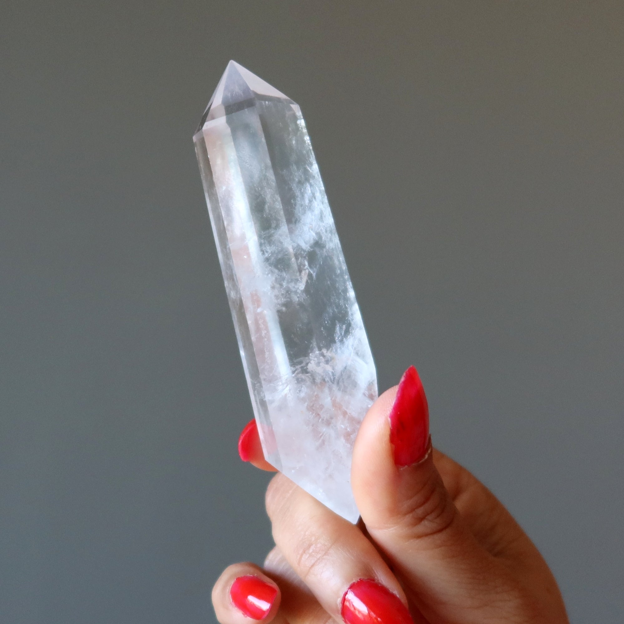 Clear Quartz Double Terminated Point Wand Wounded Warrior