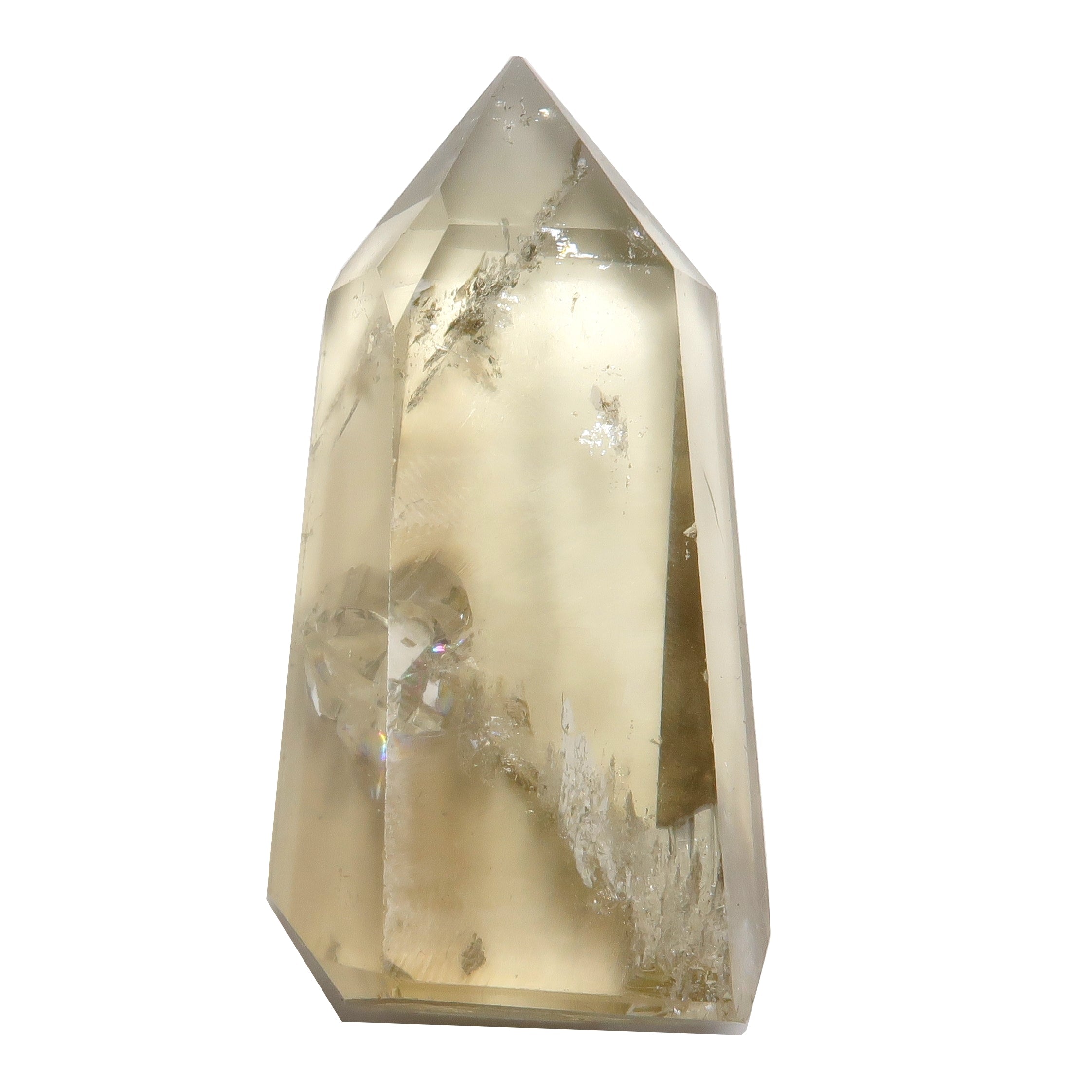 Lemon Quartz Tower Wand Clear Yellow Manifestation Crystal Point