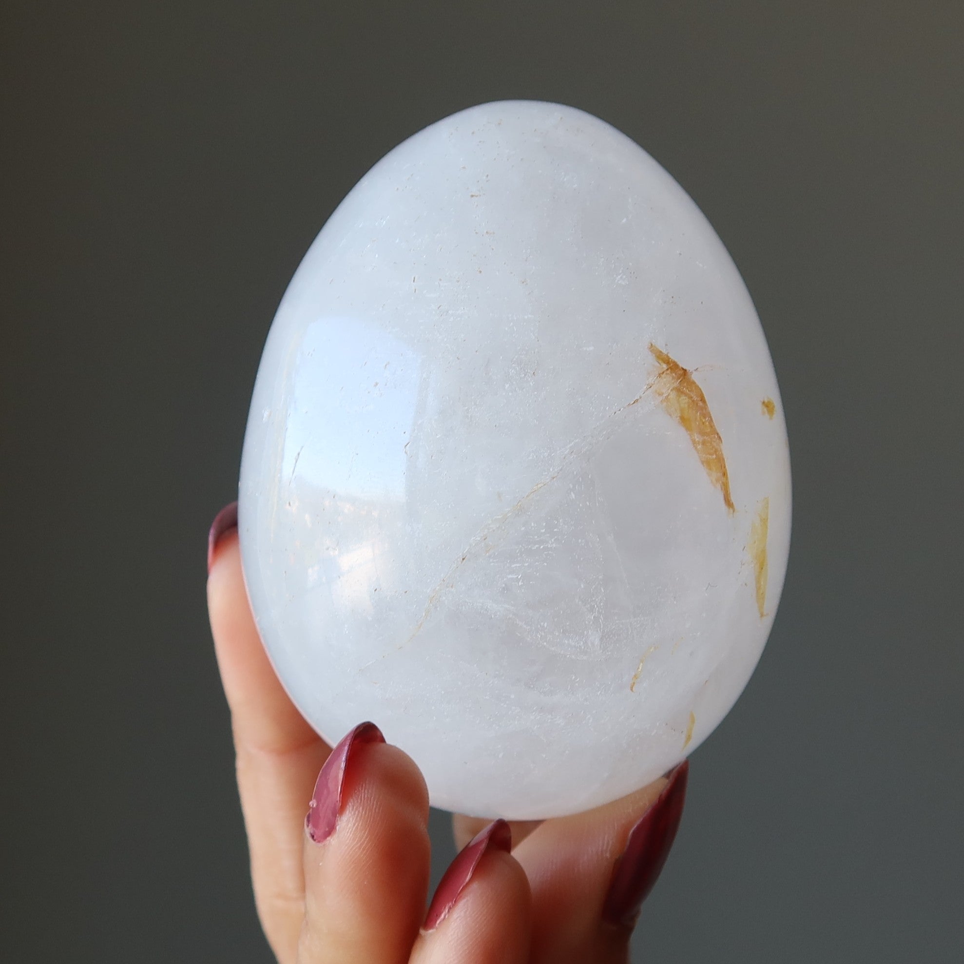 Cloud Quartz Egg Wounded Warrior White Stone