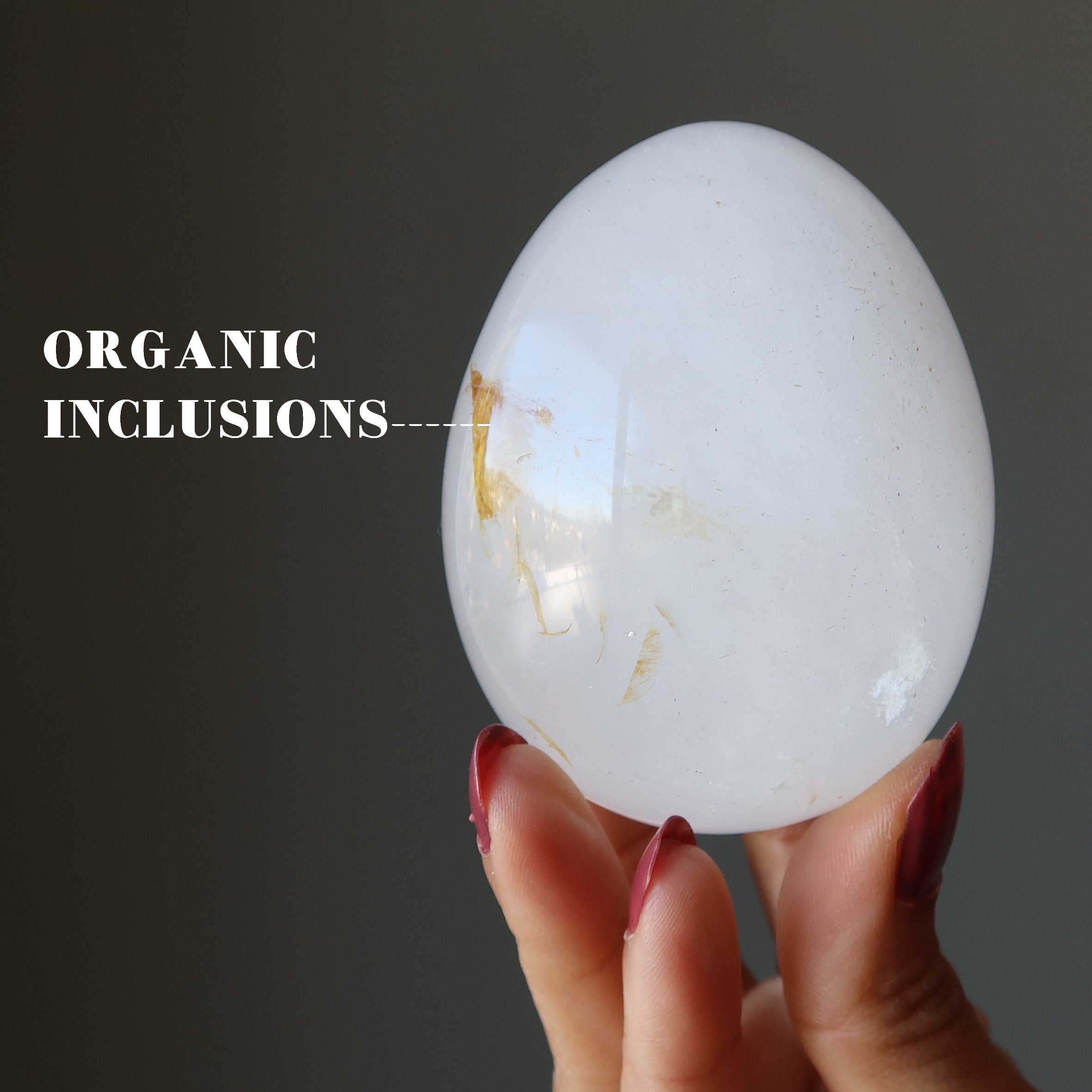 Cloud Quartz Egg Wounded Warrior White Stone