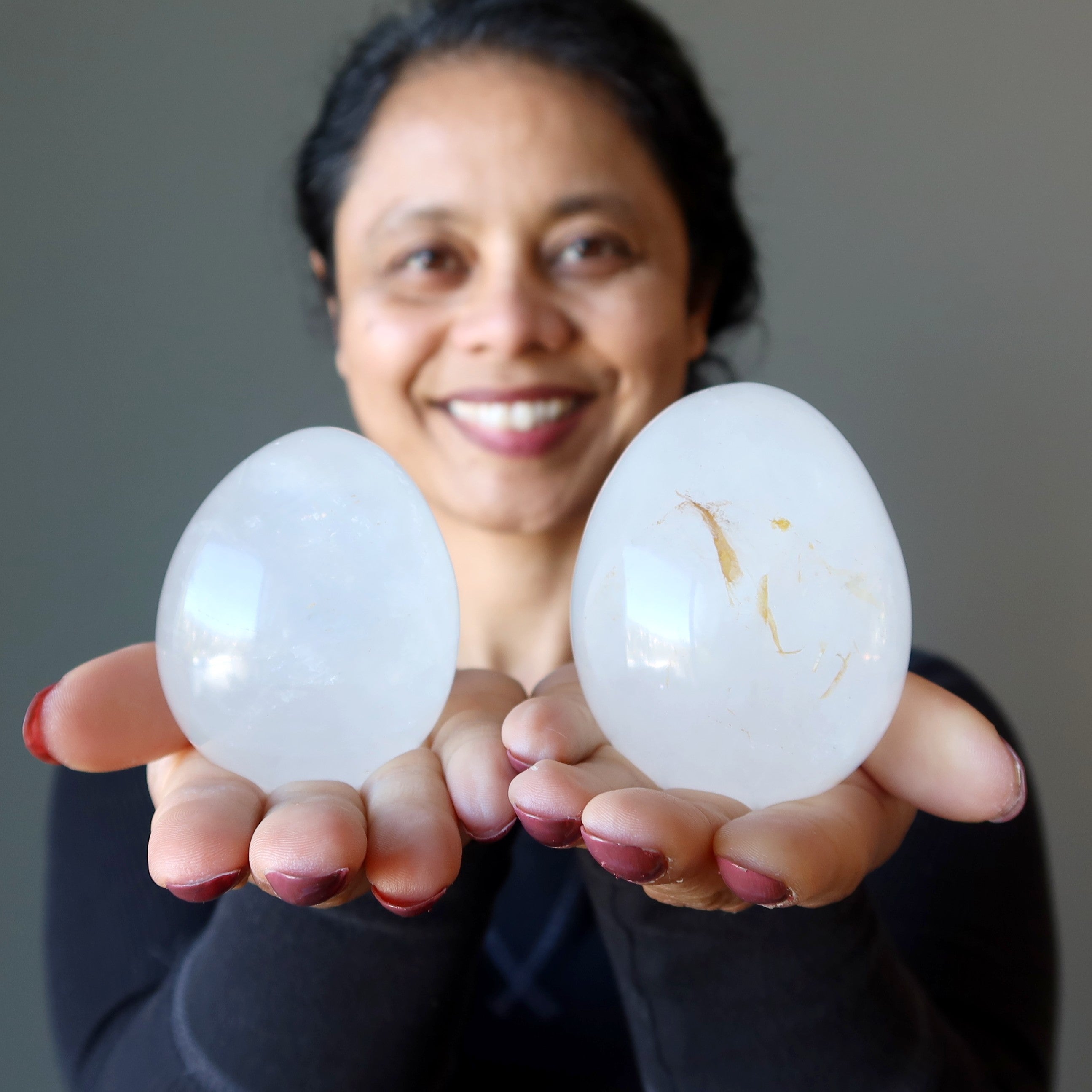 Cloud Quartz Egg Wounded Warrior White Stone