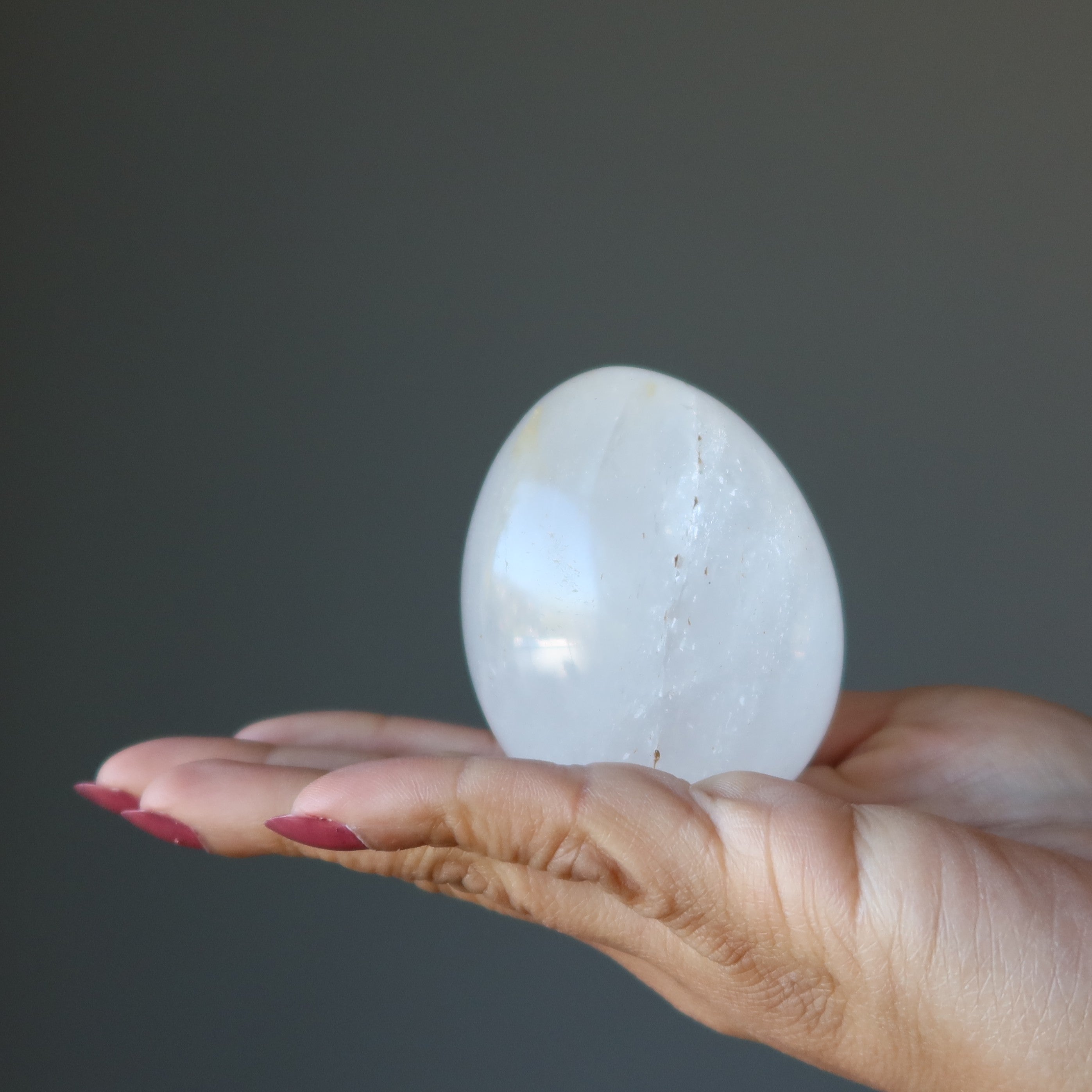 Cloud Quartz Egg Wounded Warrior White Stone