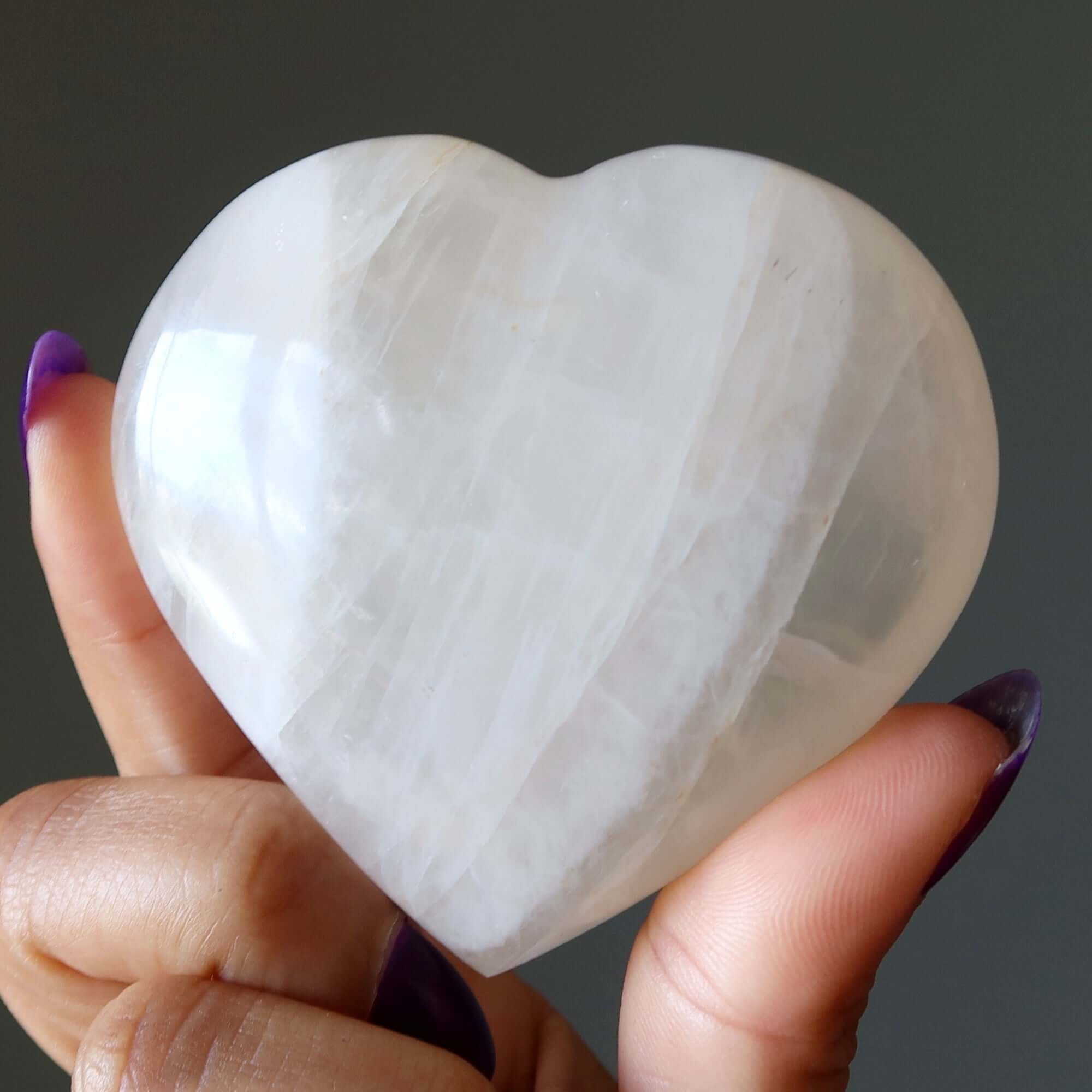 Cloud Quartz Heart Crystal Floating in Pure Love