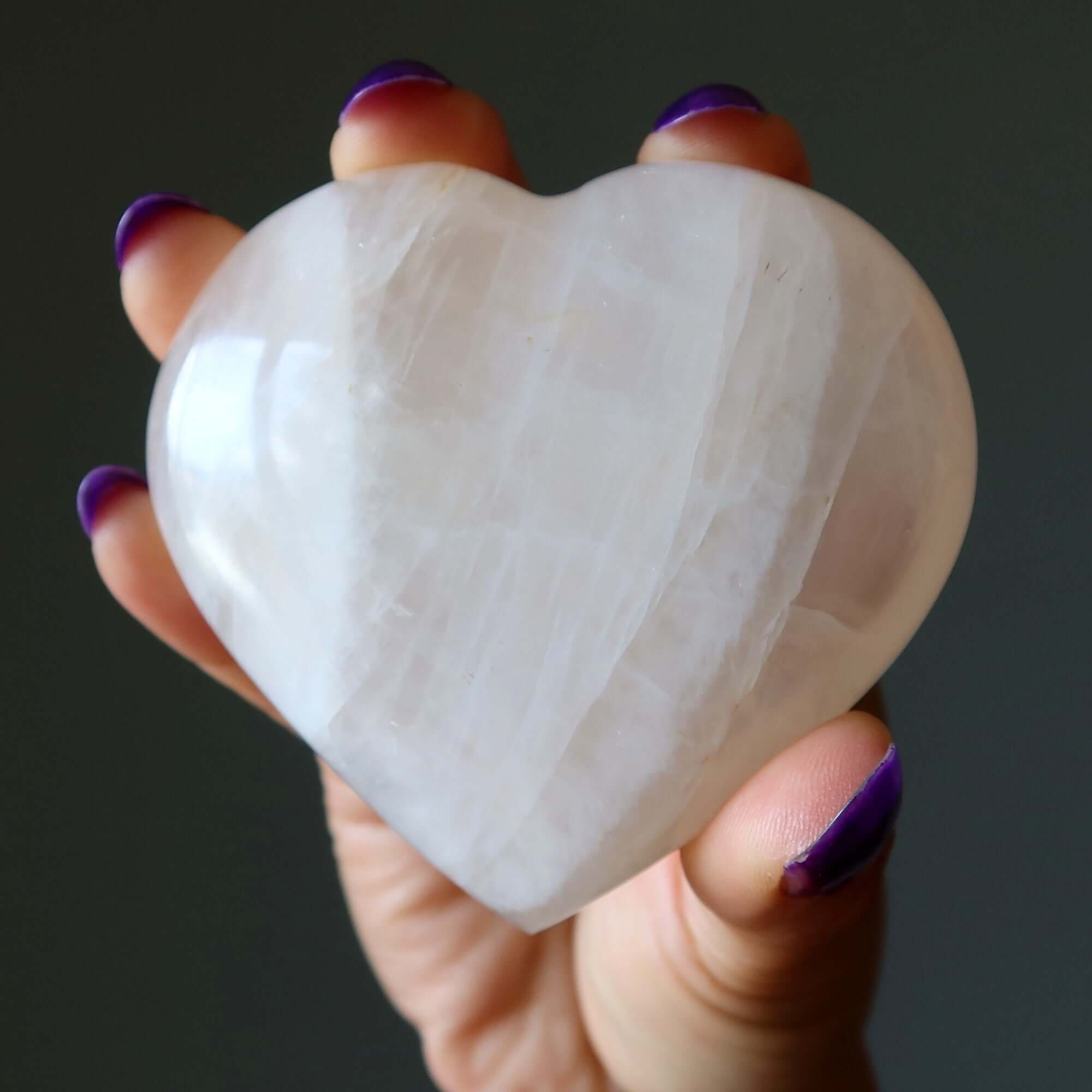 Cloud Quartz Heart Crystal Floating in Pure Love