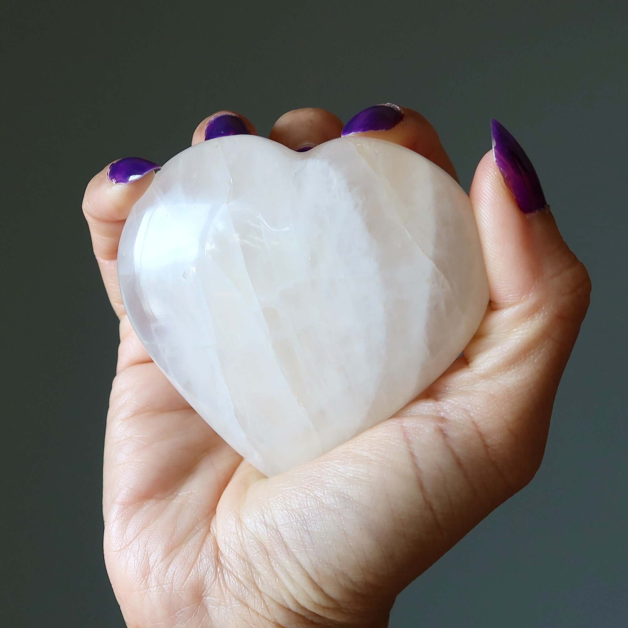 Cloud Quartz Heart Crystal Floating in Pure Love