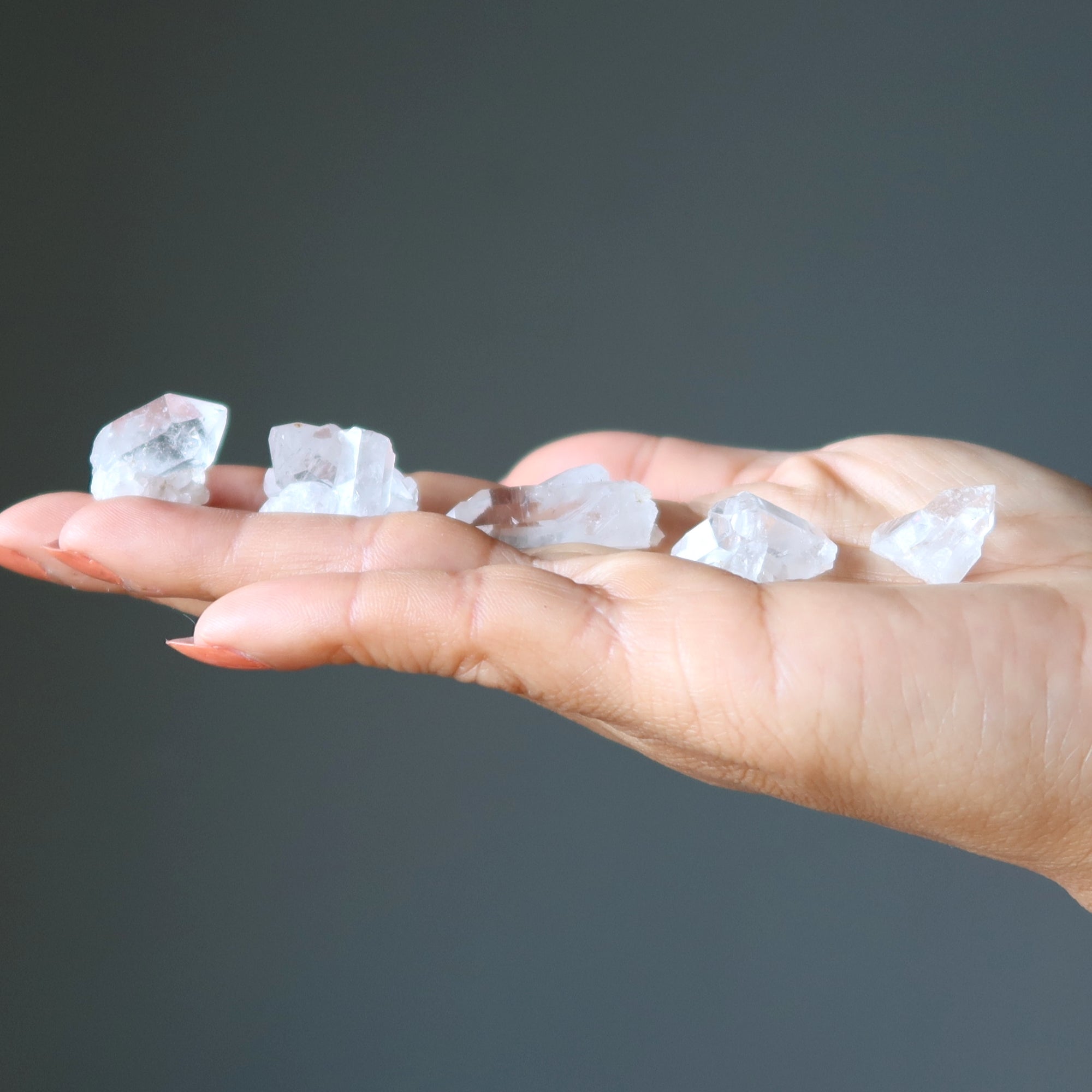 Clear Quartz Cluster Set of 5 Mini Mighty Master Healer Crystals