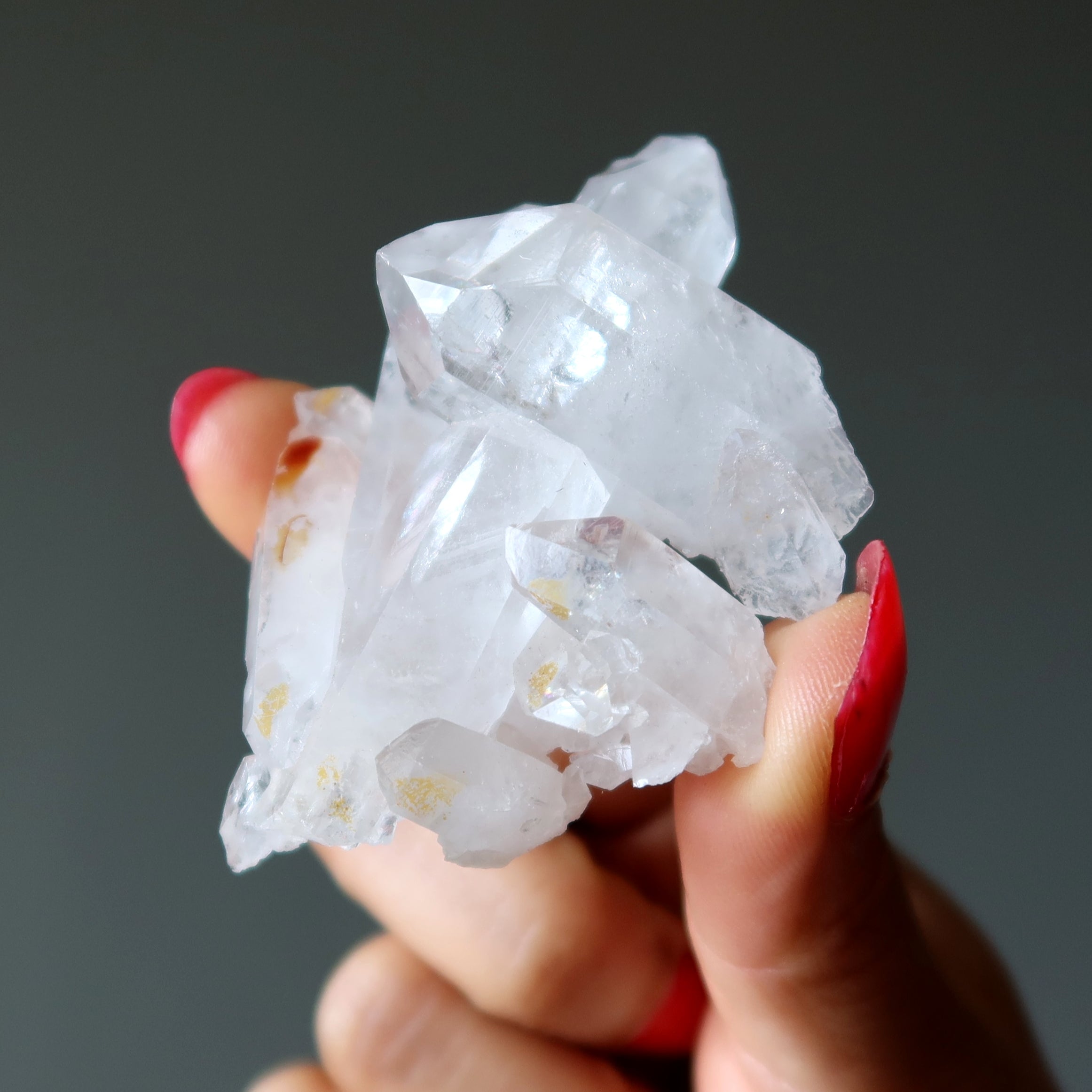 Clear Quartz Cluster Set of 3 Unique Natural Healing Crystals