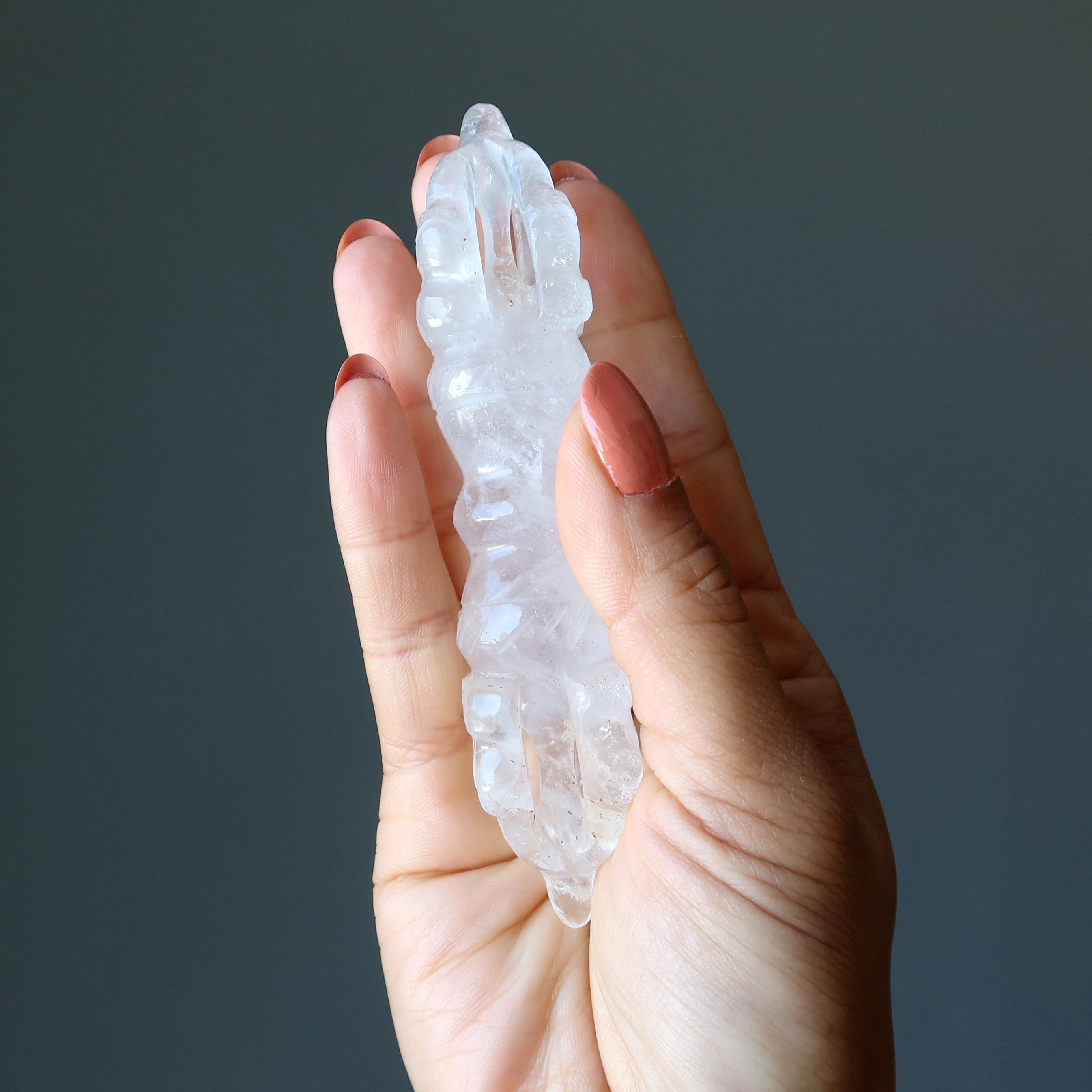 Cloud Quarz Dorje Zauberstab Buddhistische Aktionsweisheit Kristall