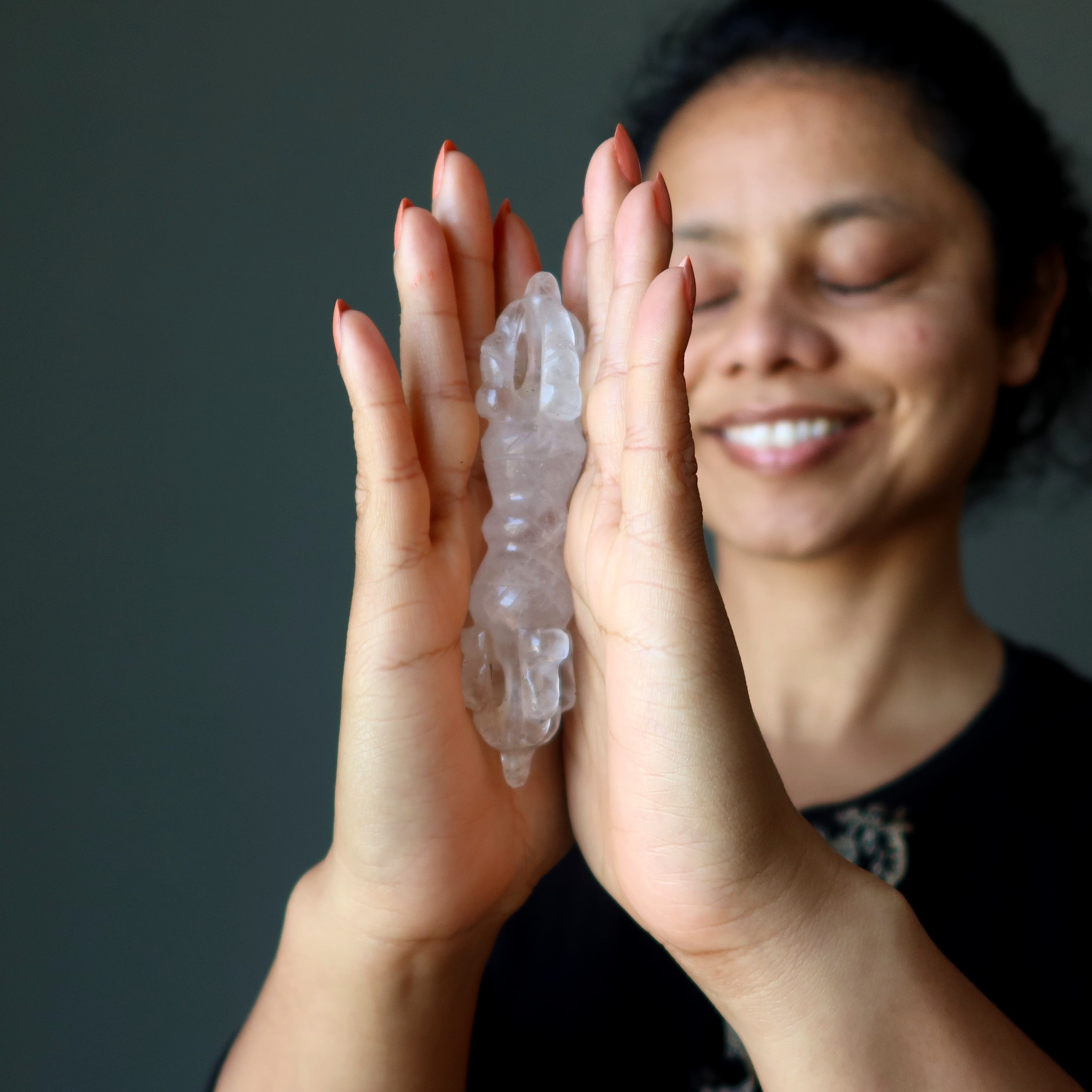 Cloud Quarz Dorje Zauberstab Buddhistische Aktionsweisheit Kristall