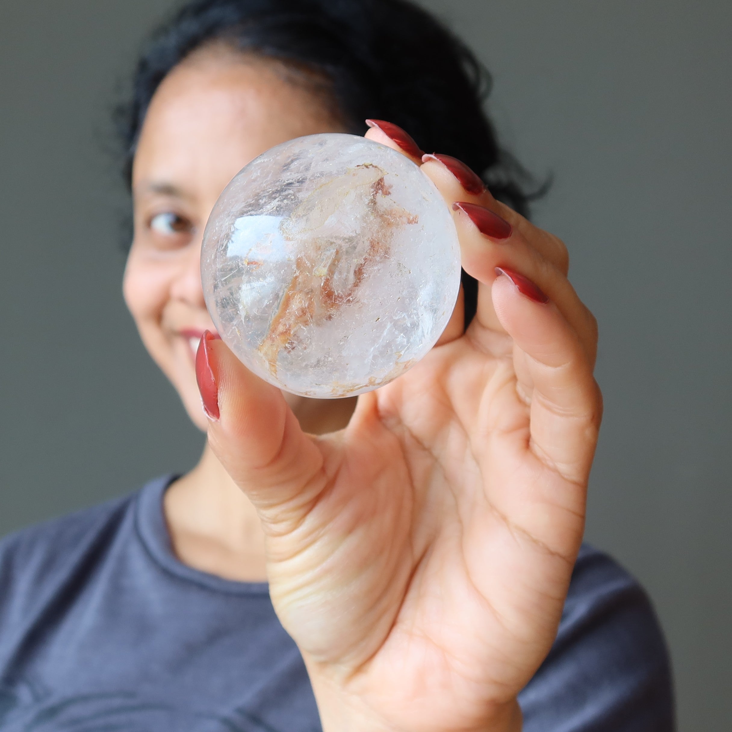 Iron Quartz Sphere Flame Master Crystal Ball