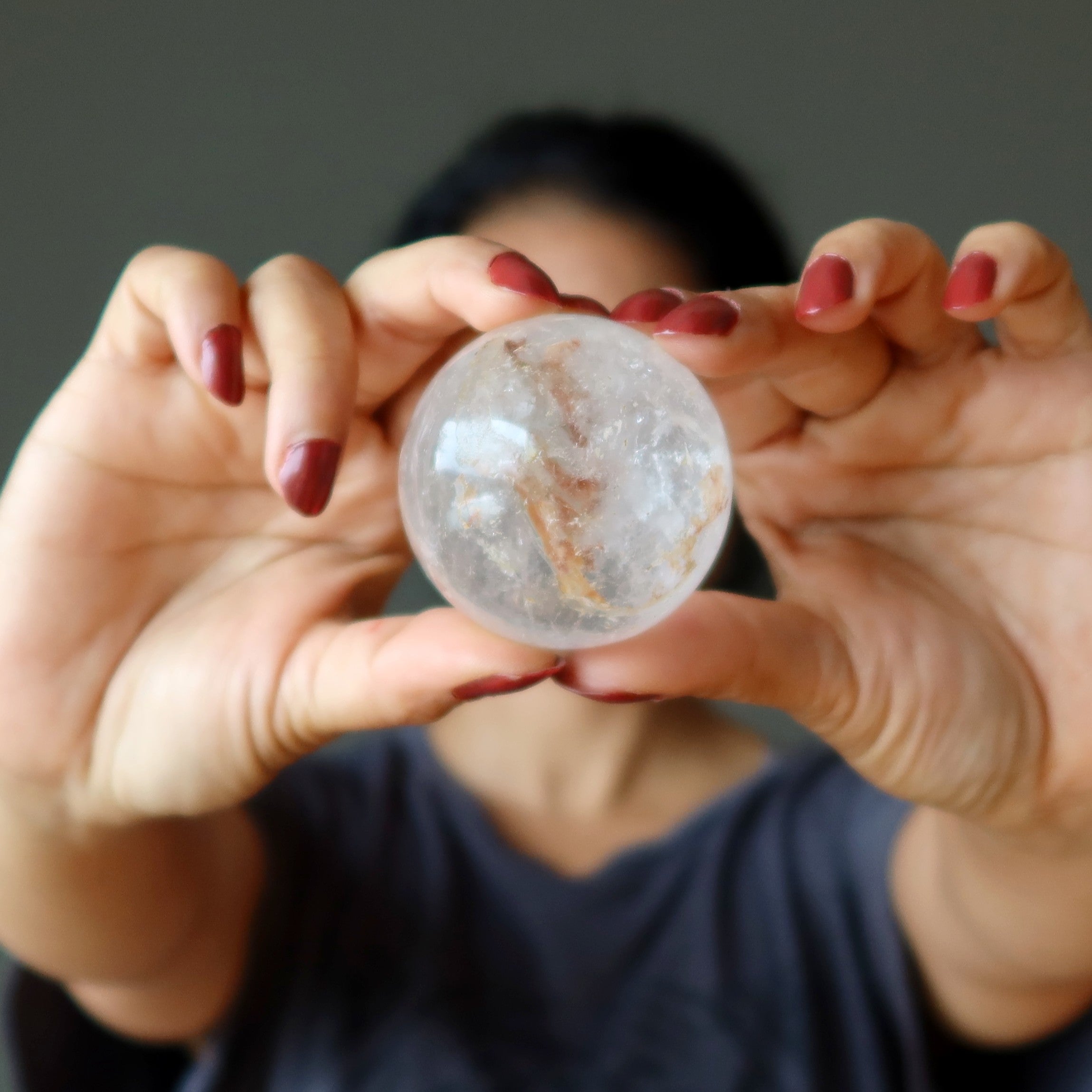 Iron Quartz Sphere Flame Master Crystal Ball