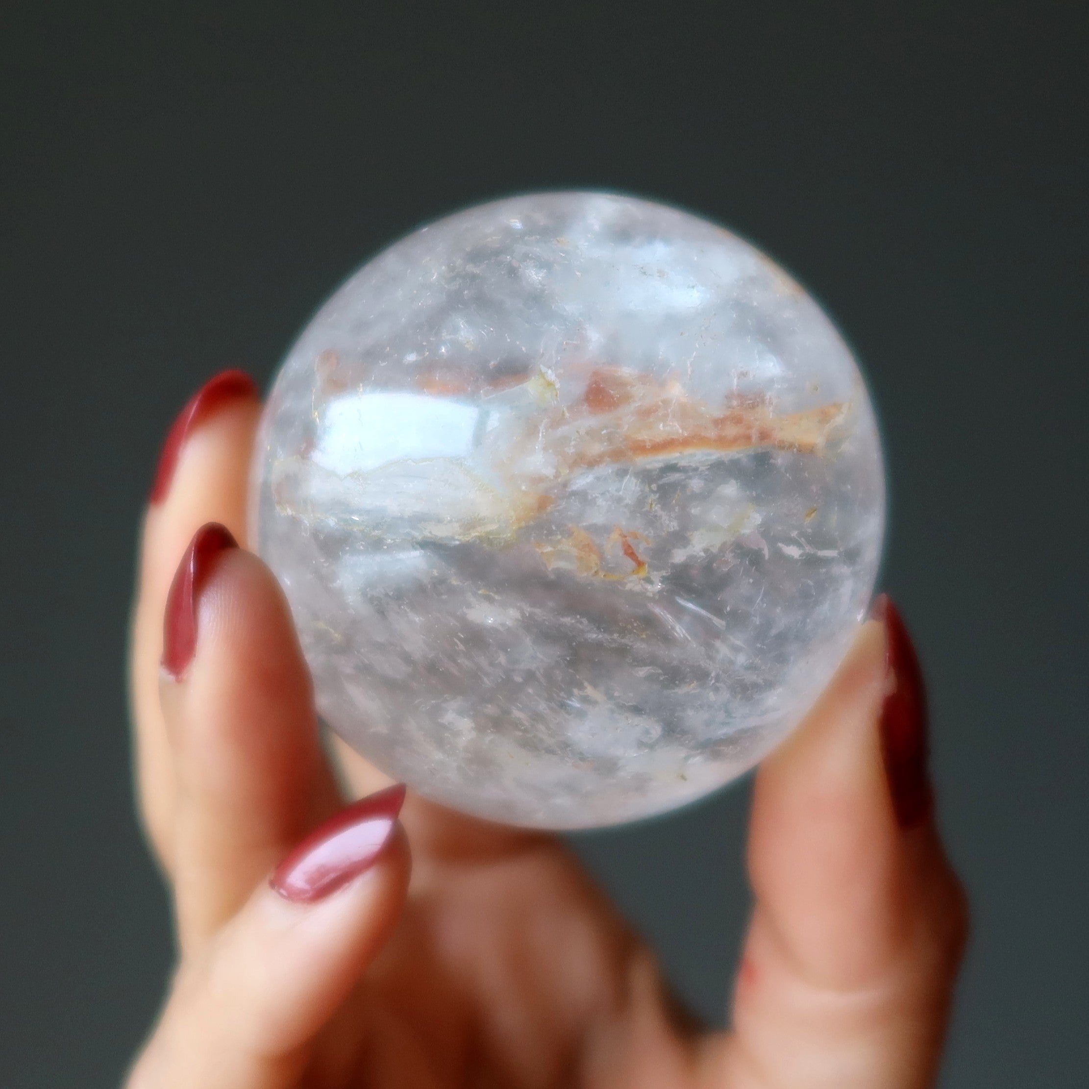 Iron Quartz Sphere Flame Master Crystal Ball