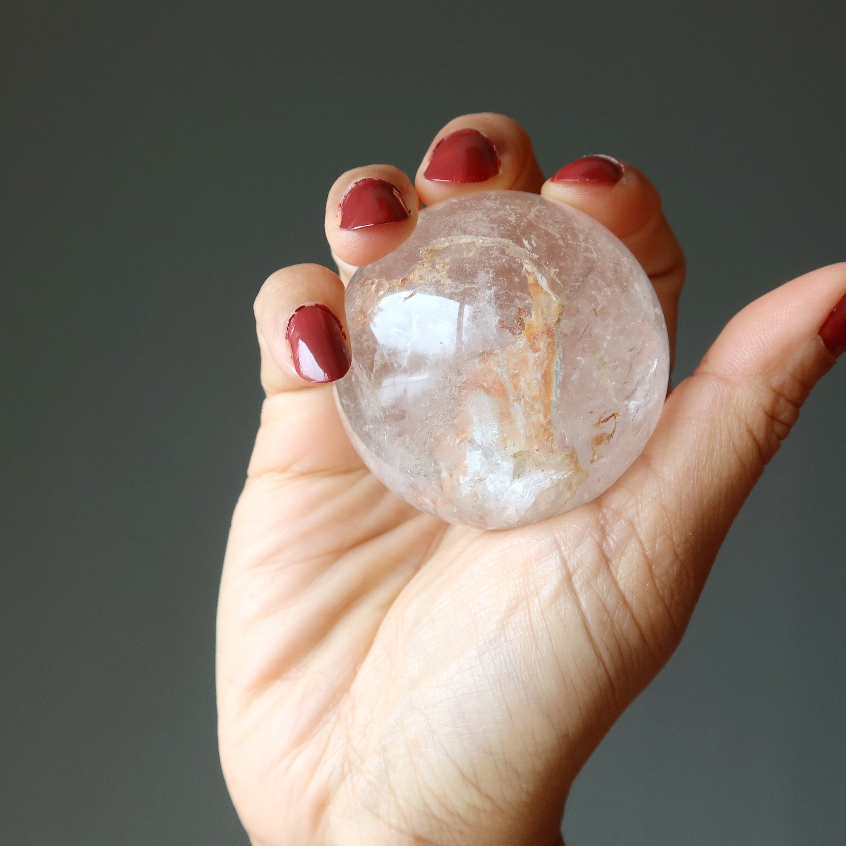 Iron Quartz Sphere Flame Master Crystal Ball