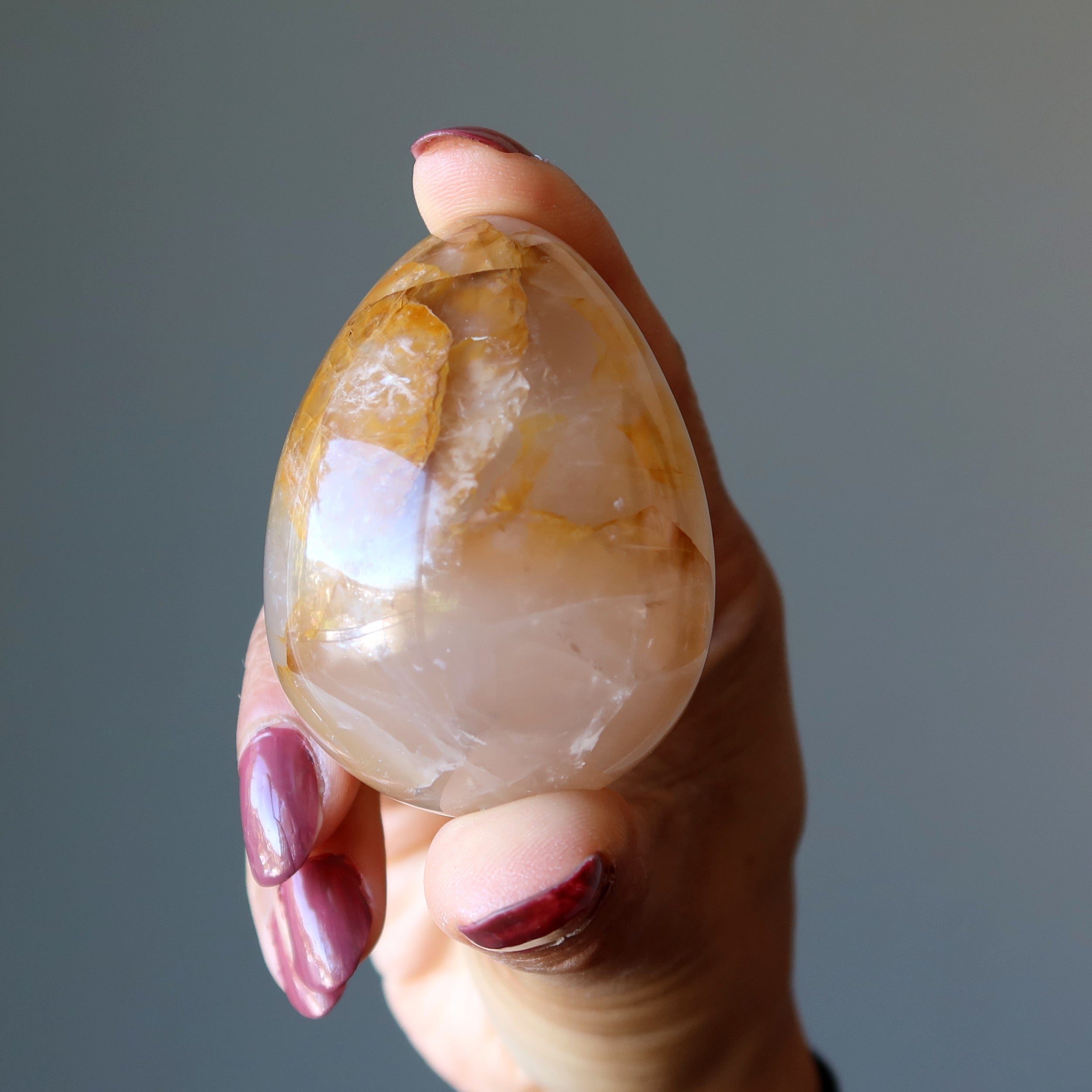 Golden Healer Quartz Egg Everyday is Sunny Positive Energy