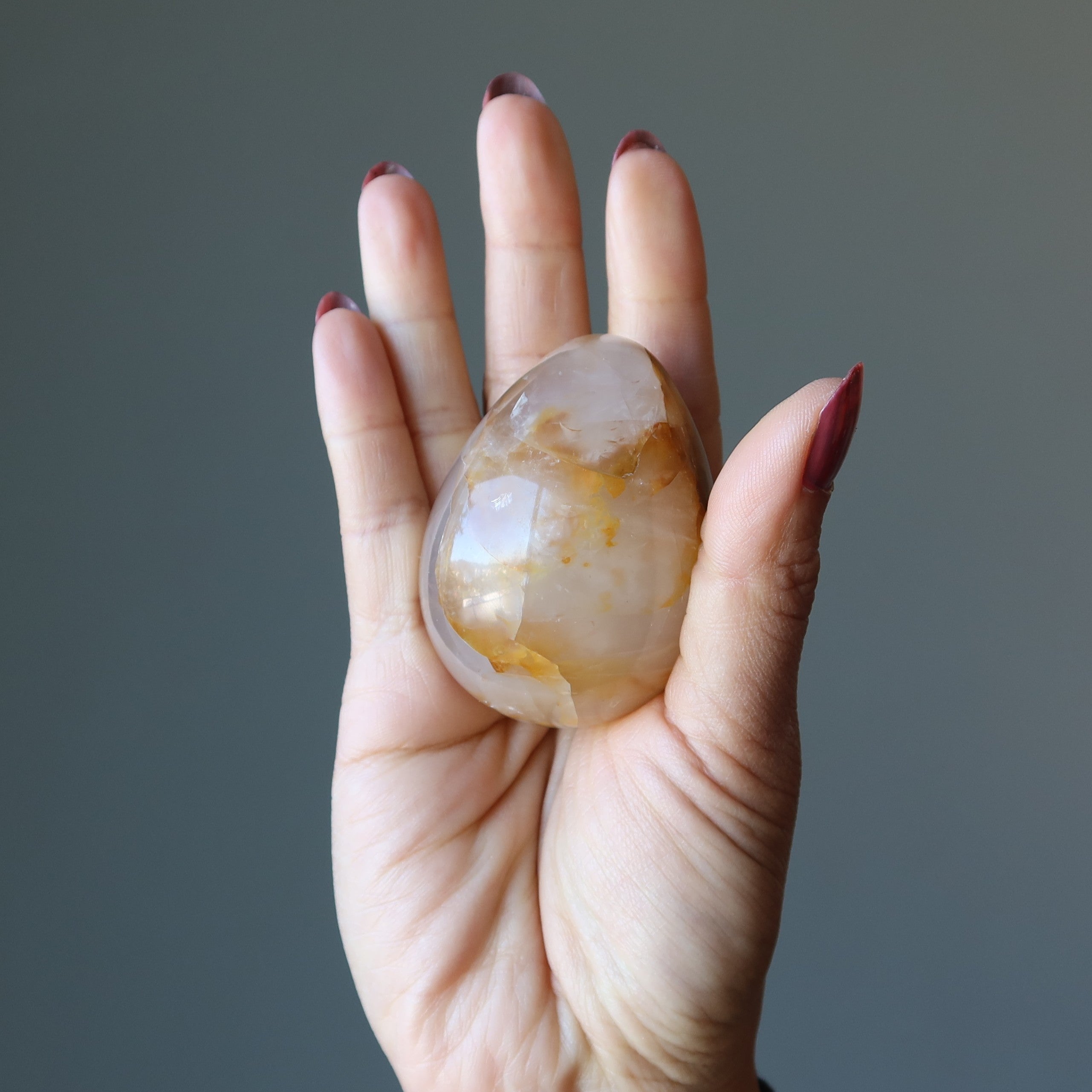 Golden Healer Quartz Egg Everyday is Sunny Positive Energy