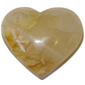 Quartz doré de l'amour, en forme de cœur, pierre de quartz hématoïde jaune
