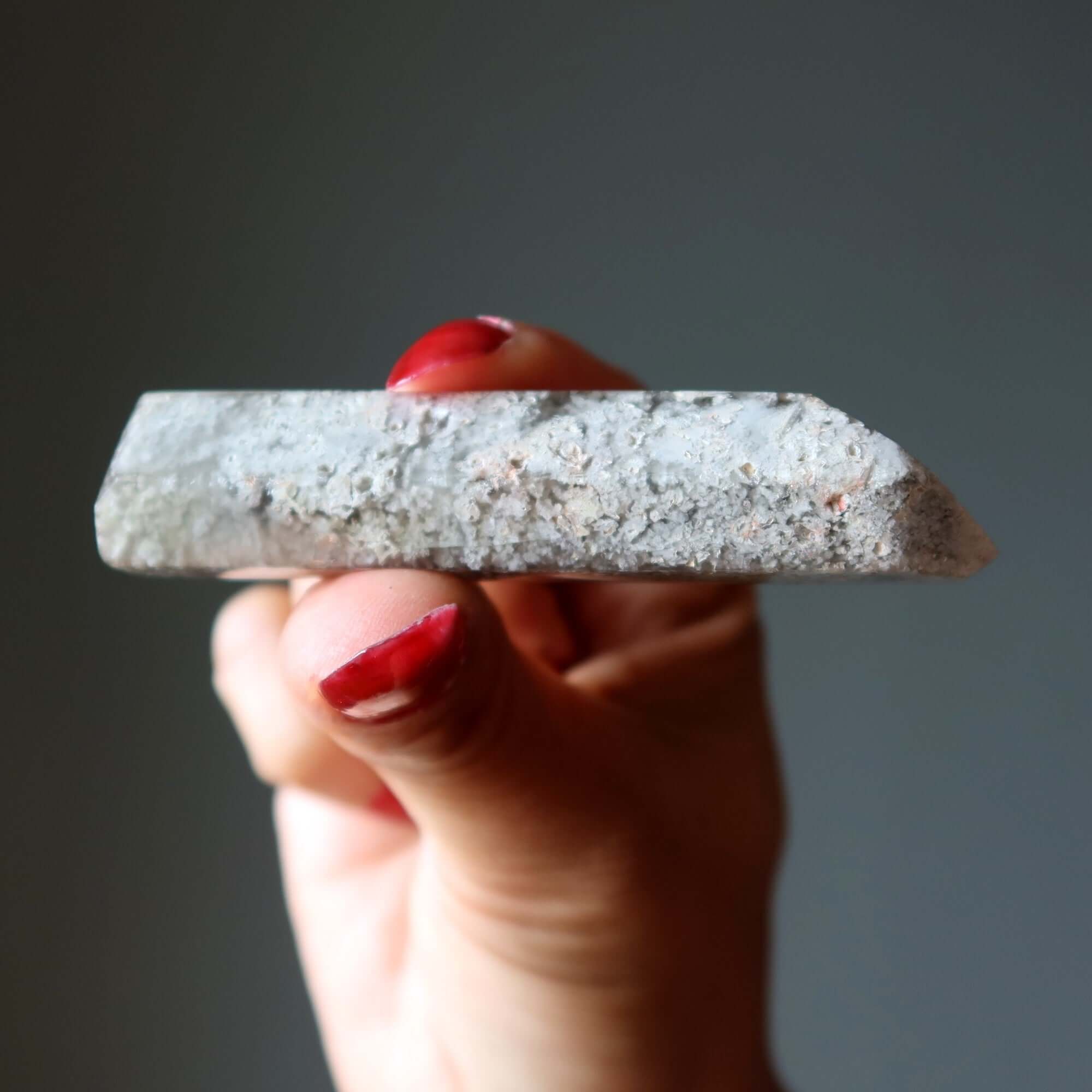 Pointe de Baguette Tour en Quartz Lodolite Inclusion Nuageuse