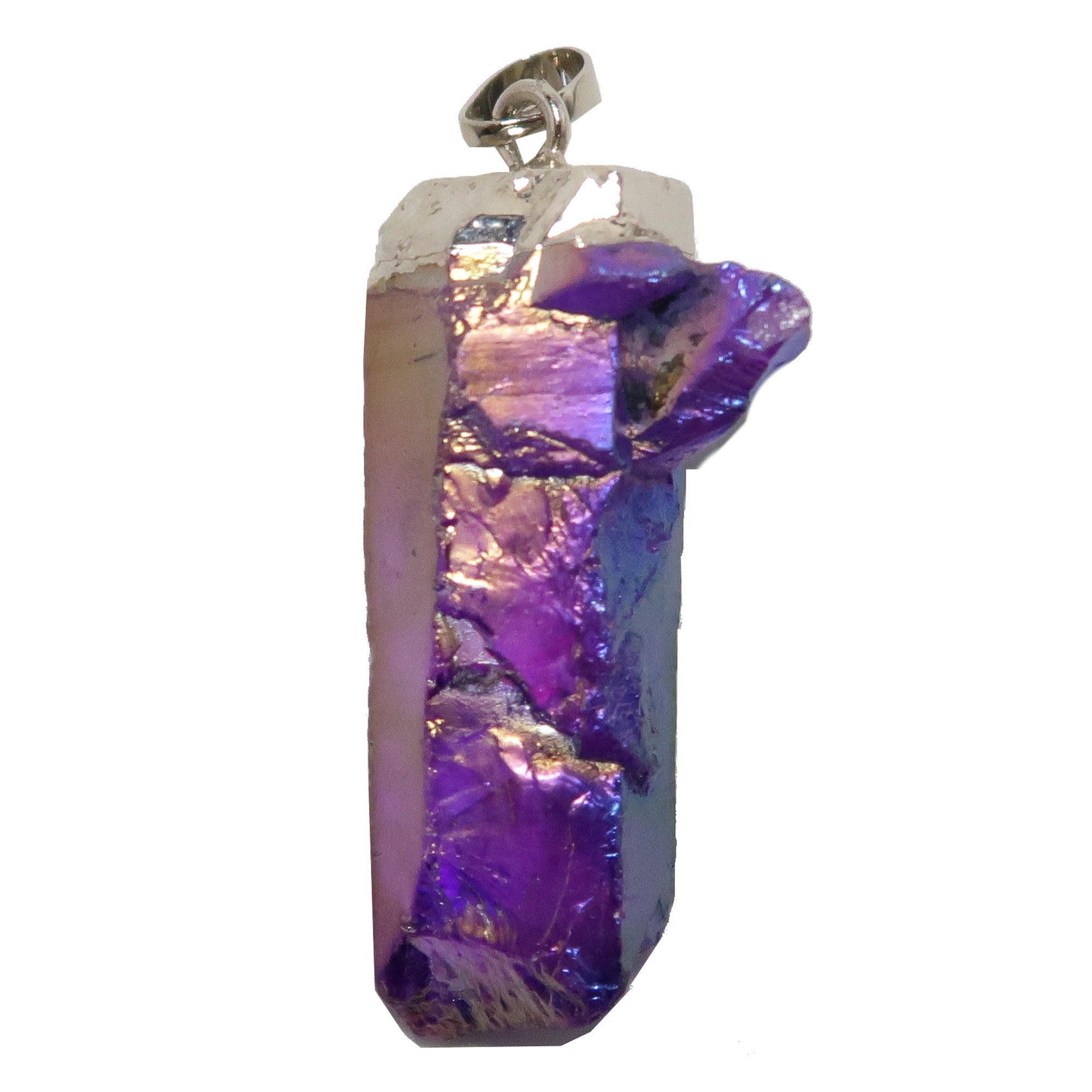 Aura-Quarz-Anhänger Zauber-Einhorn Violett oder Grün