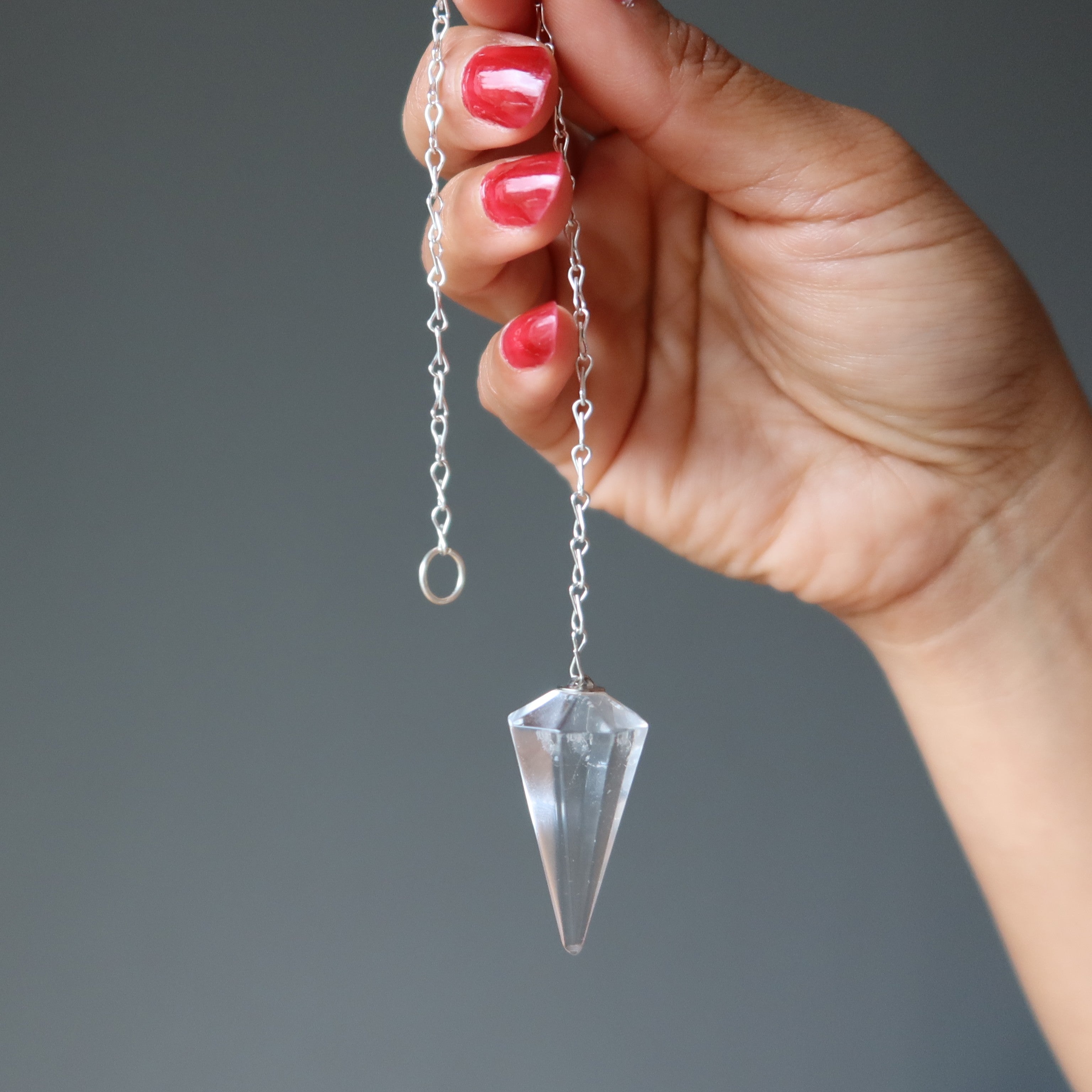 Pendule en Cristal de Roche pour la Divination Spirituelle