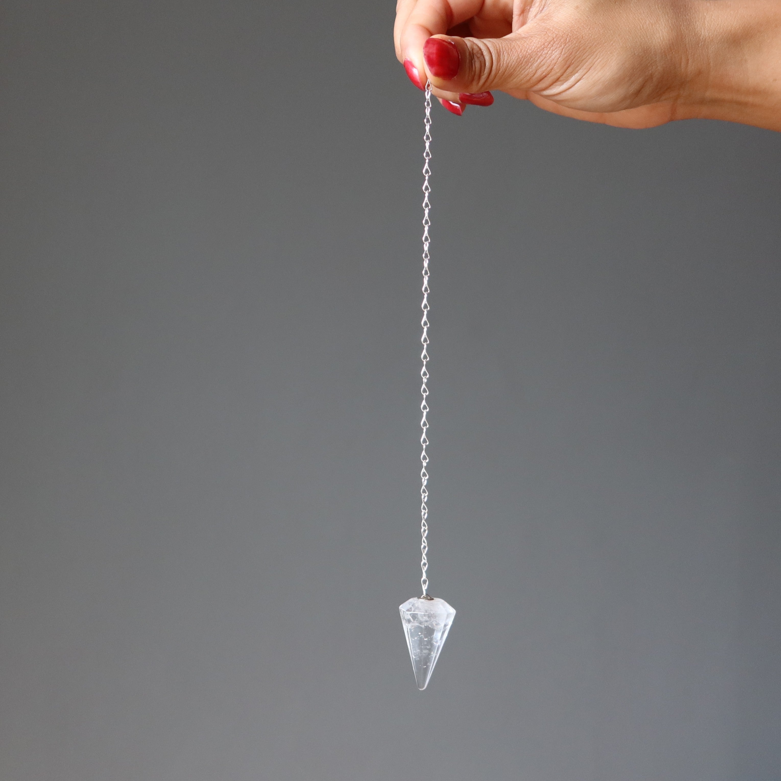 Pendule en Cristal de Roche pour la Divination Spirituelle