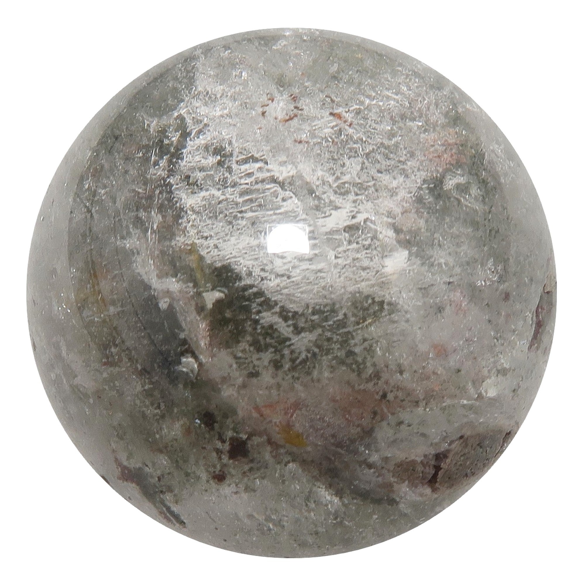 Sphère de quartz fantôme, boule de cristal Esprit de la forêt sage